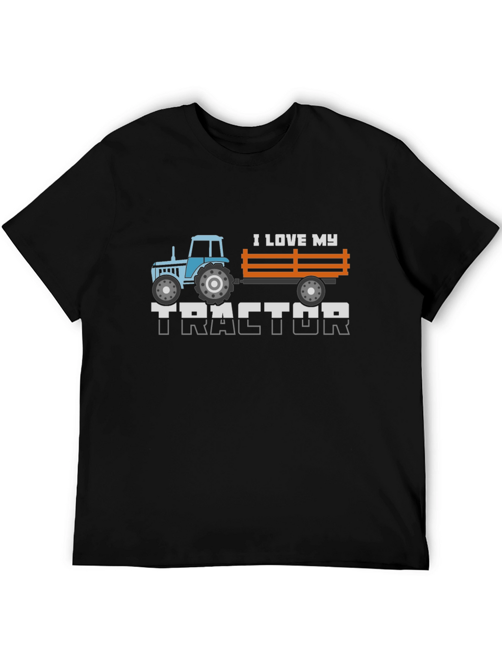 I Love My Tractor Graphic Tee - Black