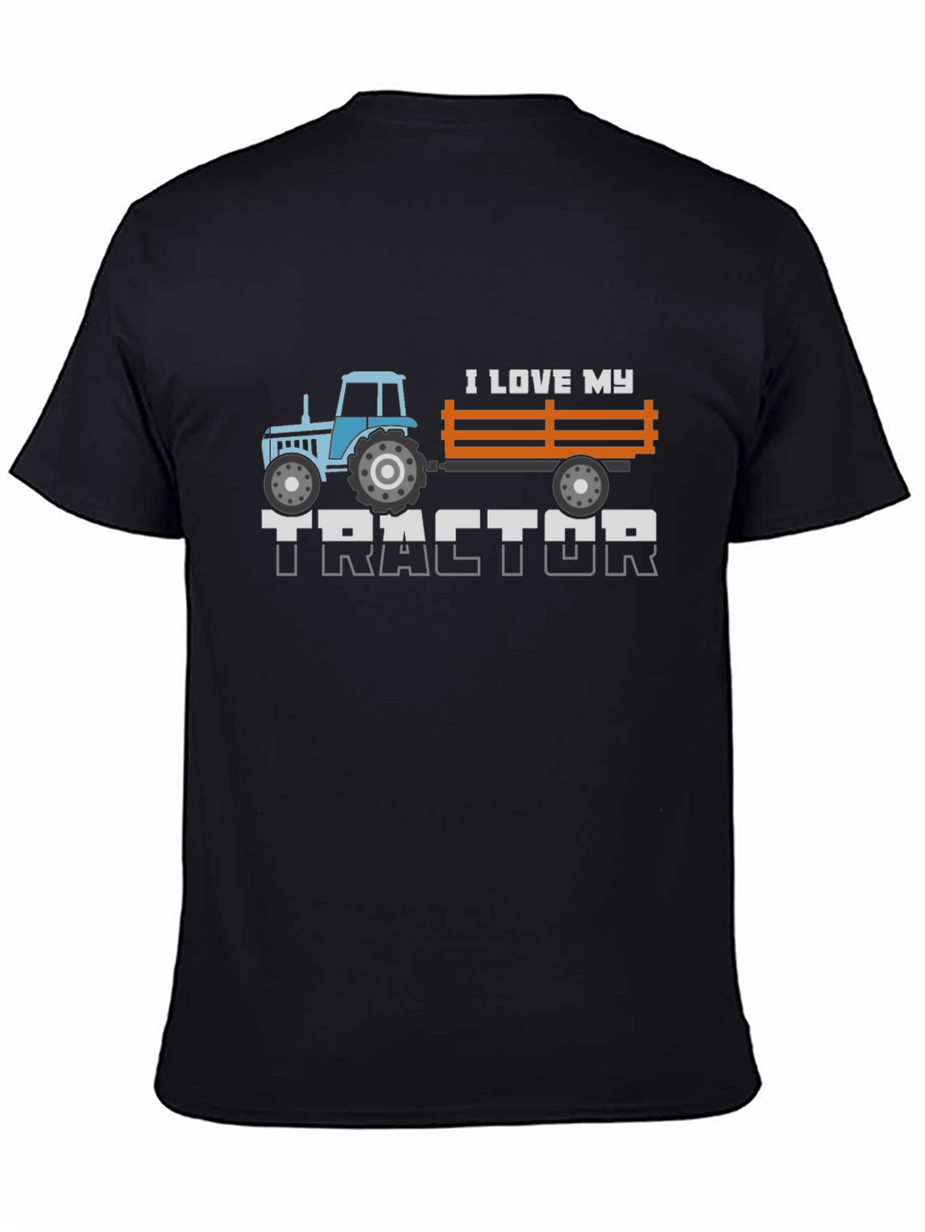 I Love My Tractor Graphic Tee - Black