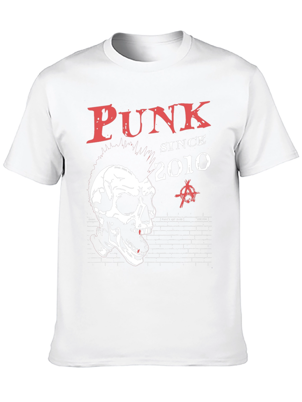 Punk Since 2010 Graphic Tee - Skull Design
