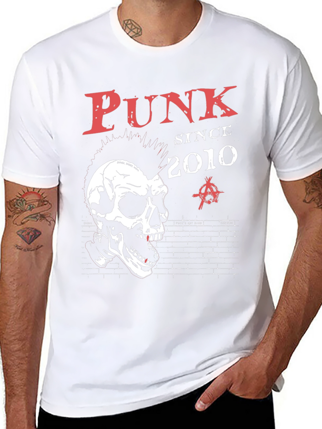 Punk Since 2010 Graphic Tee - Skull Design