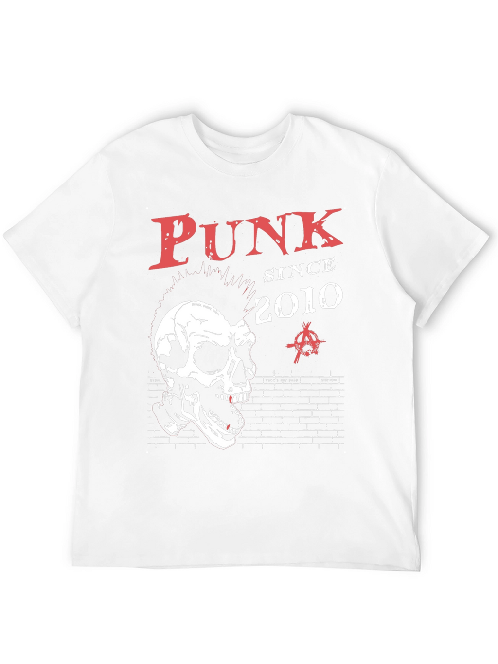 Punk Since 2010 Graphic Tee - Skull Design