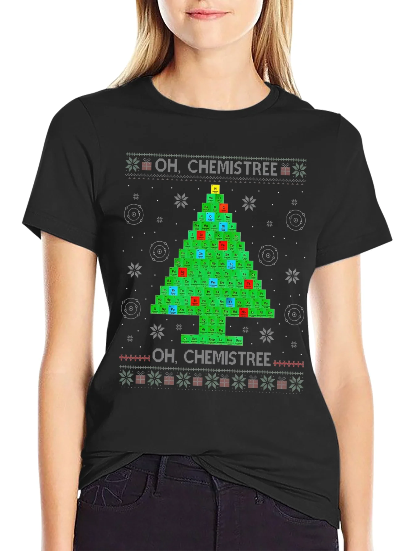 Oh Chemistree Periodic Table Christmas T-Shirt