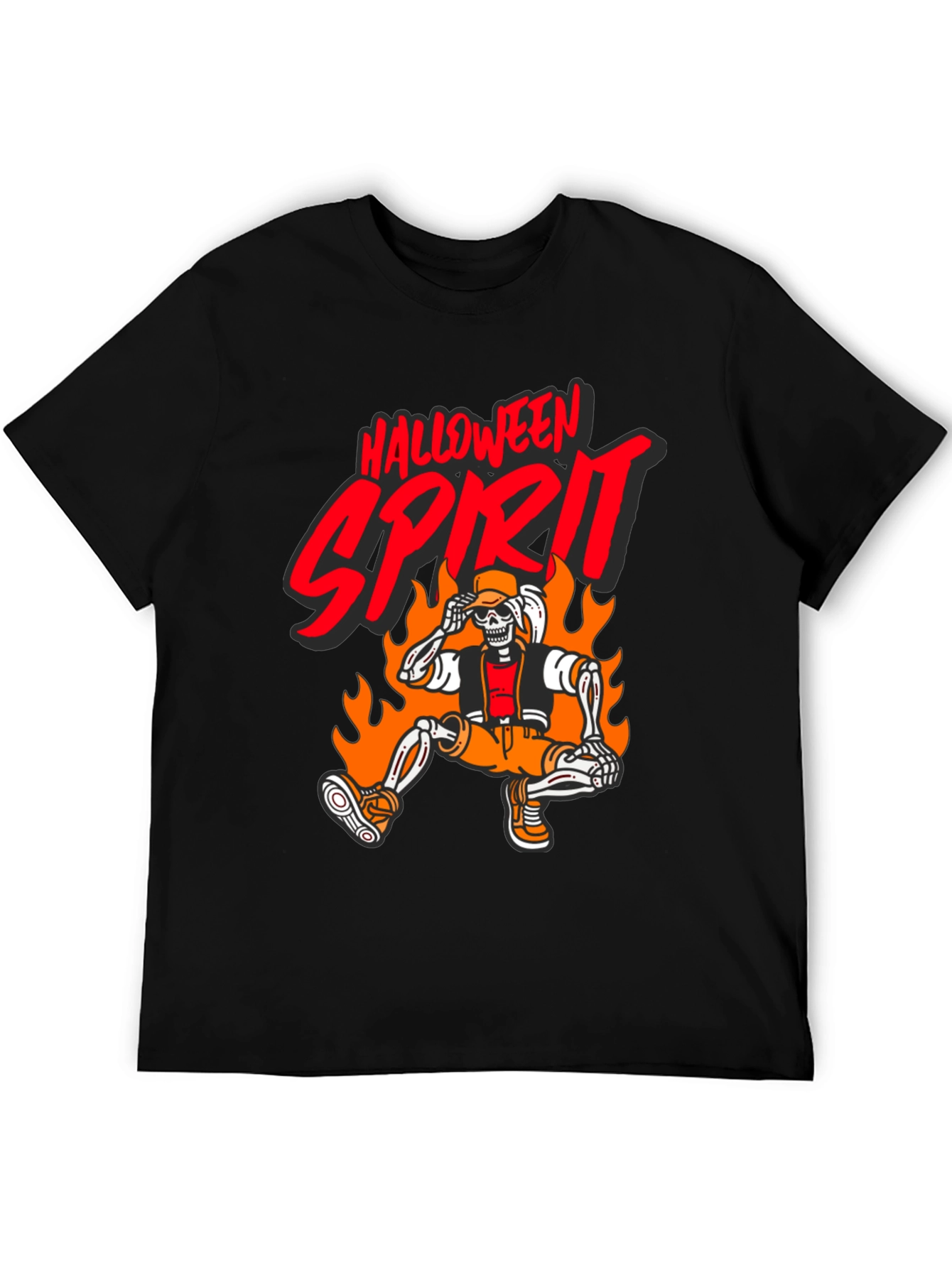 Halloween Spirit Skeleton Graphic Tee