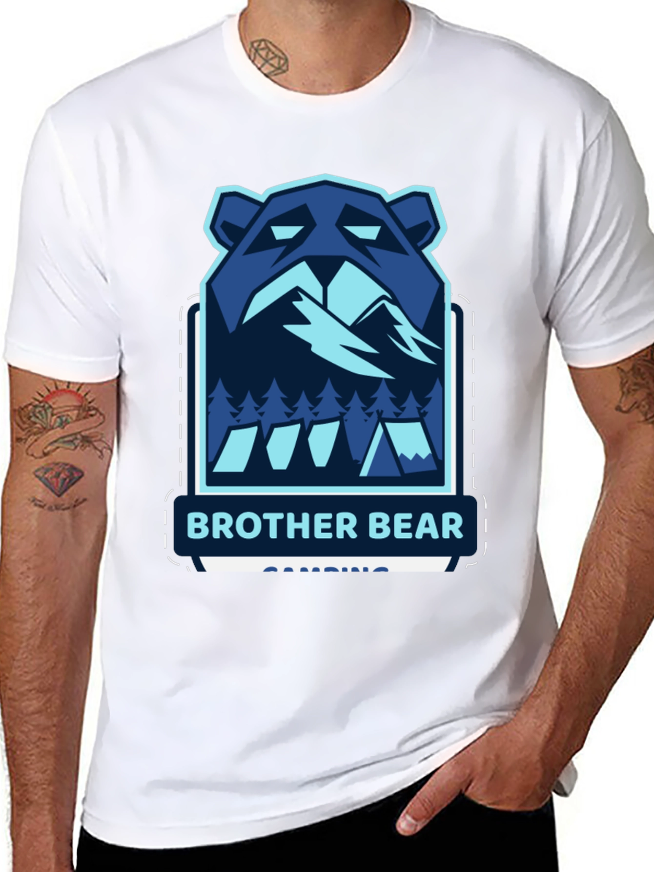 Brother Bear Camping Graphic T-Shirt