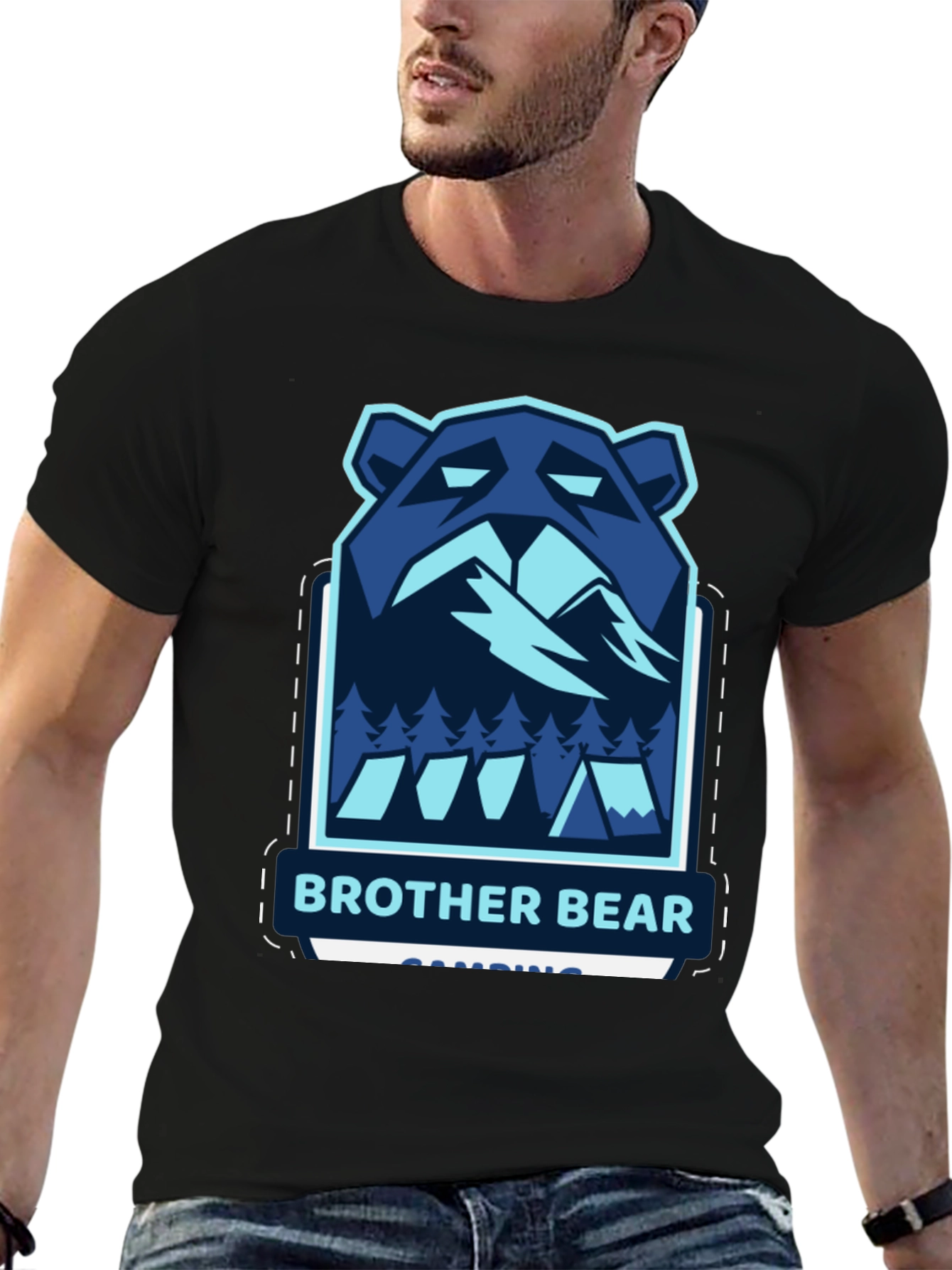 Brother Bear Camping Graphic T-Shirt