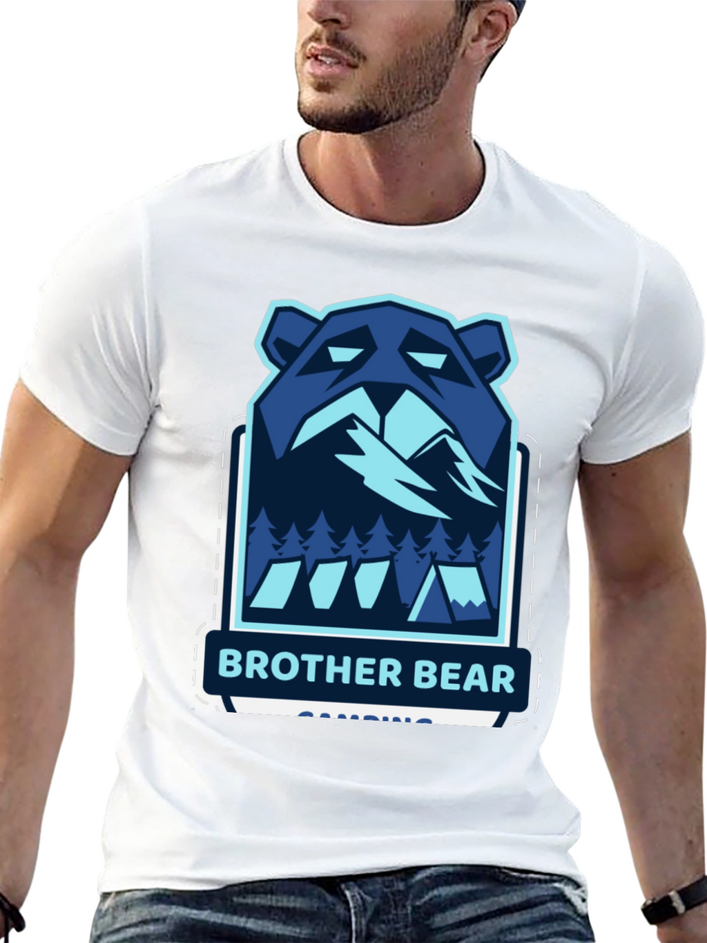 Brother Bear Camping Graphic T-Shirt