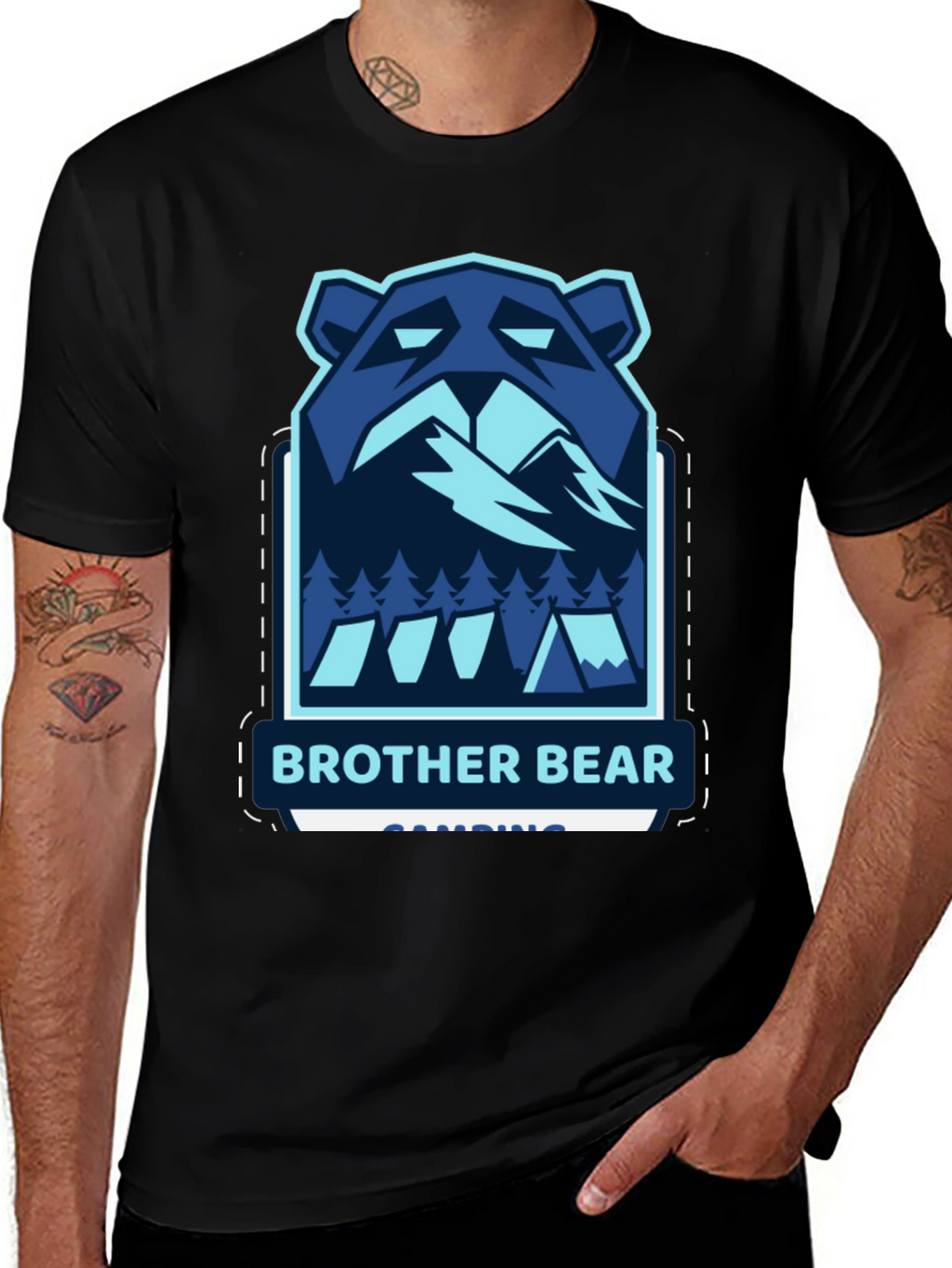 Brother Bear Camping Graphic T-Shirt