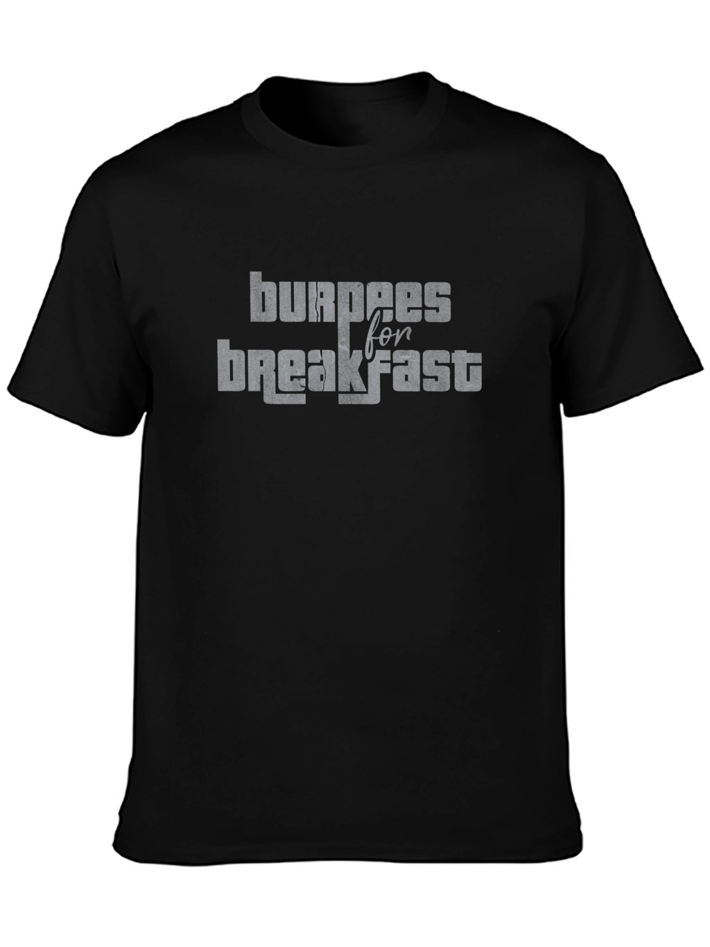 Burpees for Breakfast Graphic T-Shirt - Black