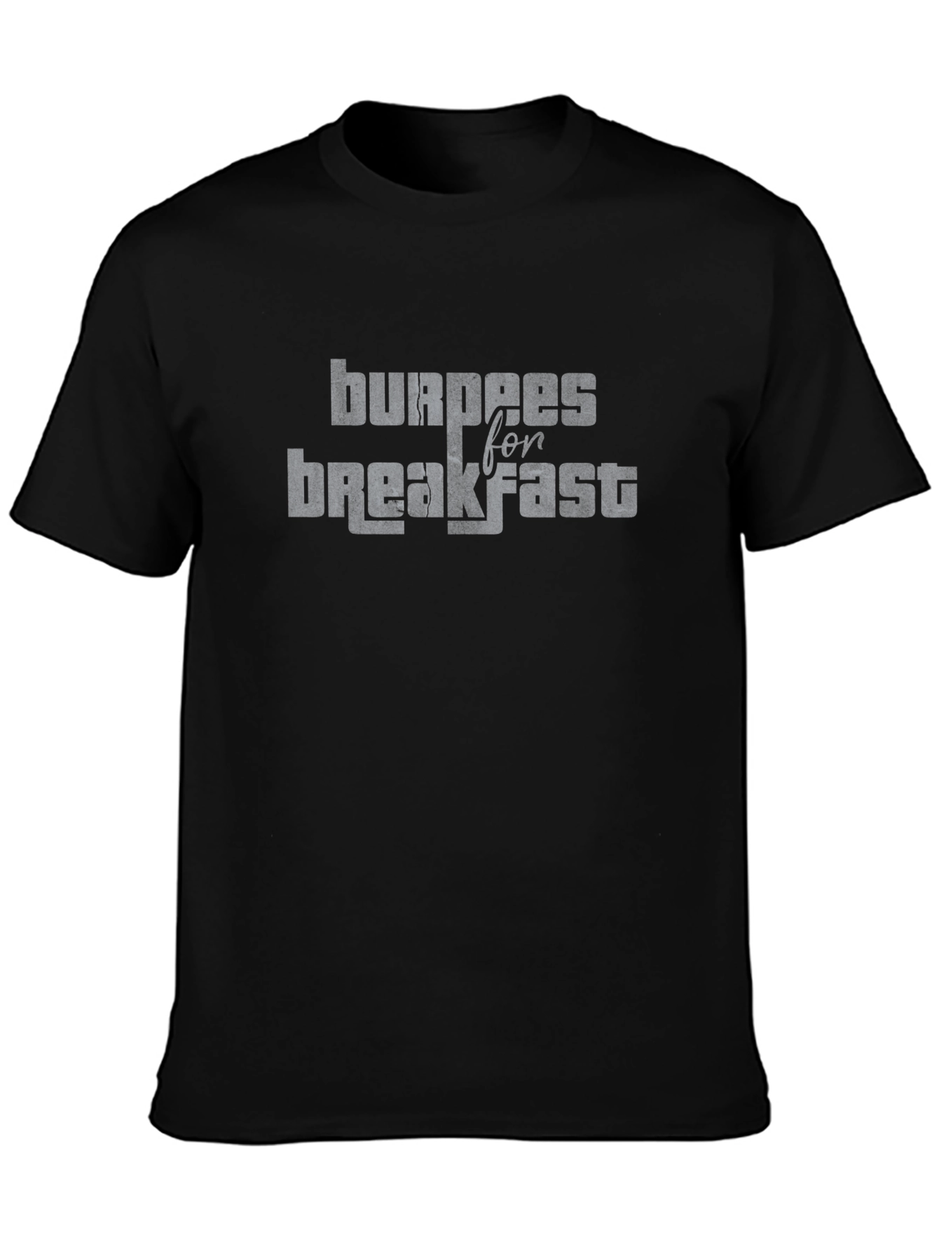 Burpees for Breakfast Graphic T-Shirt - Black