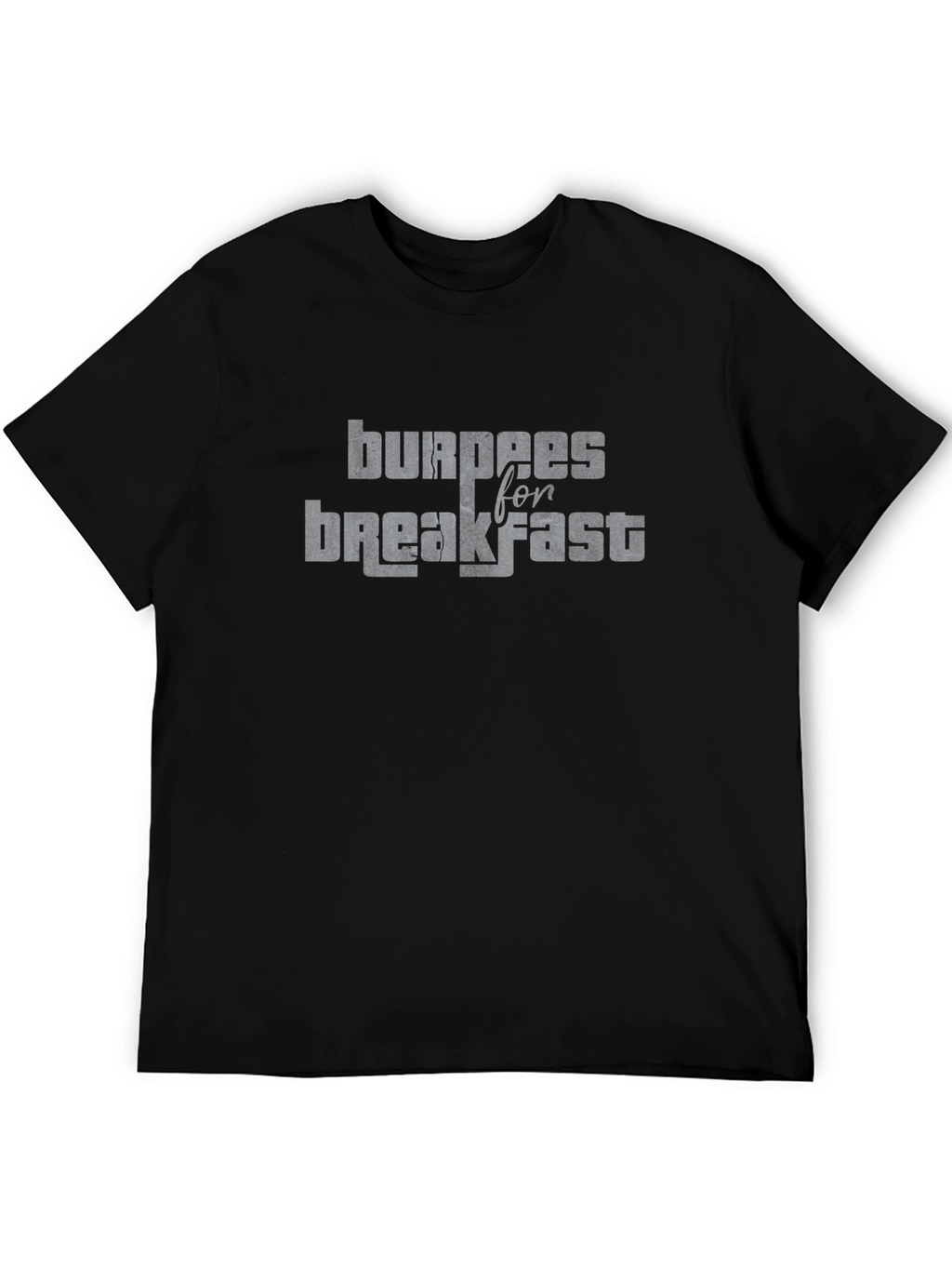 Burpees for Breakfast Graphic T-Shirt - Black
