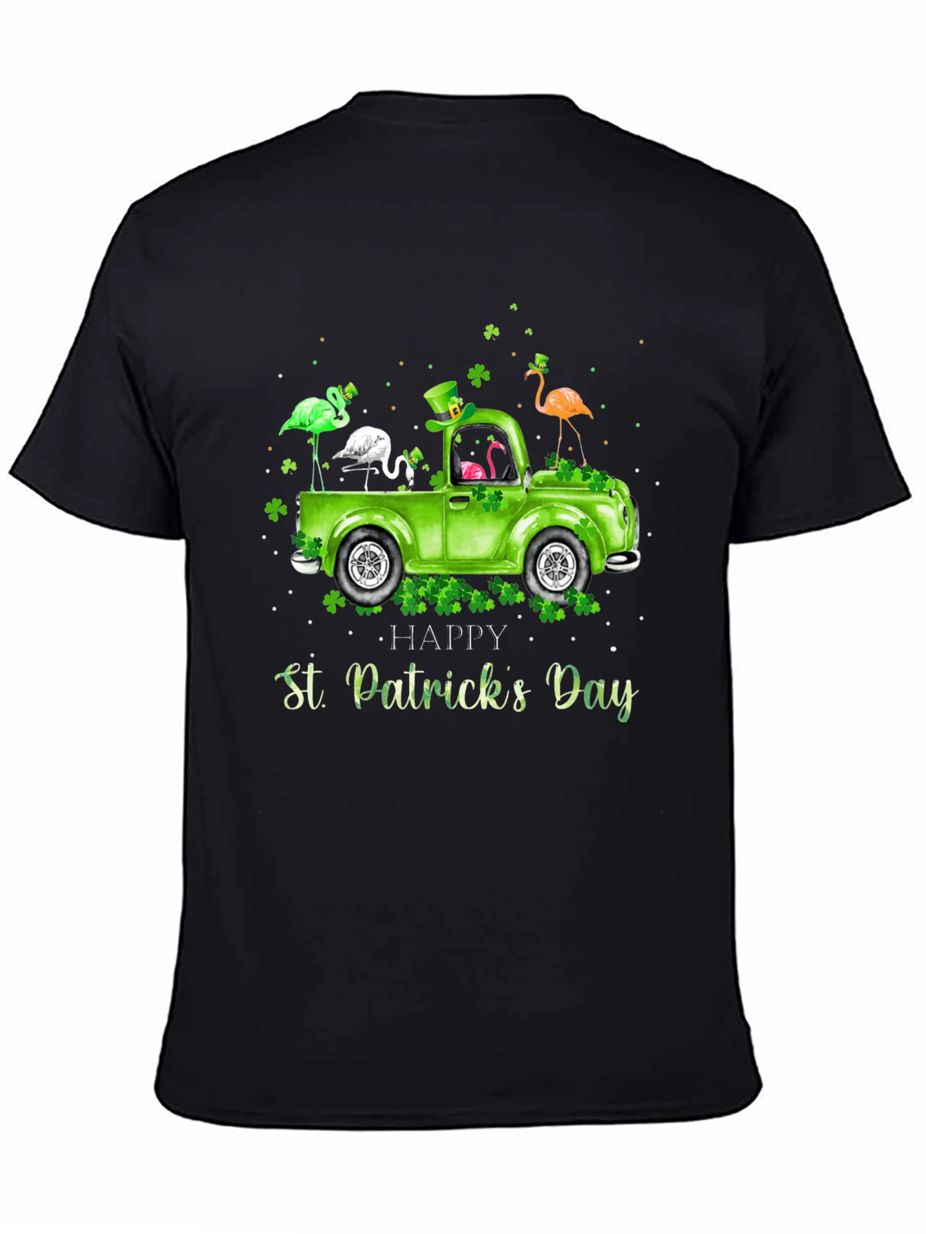 St. Patricks Day Flamingo Truck T-Shirt