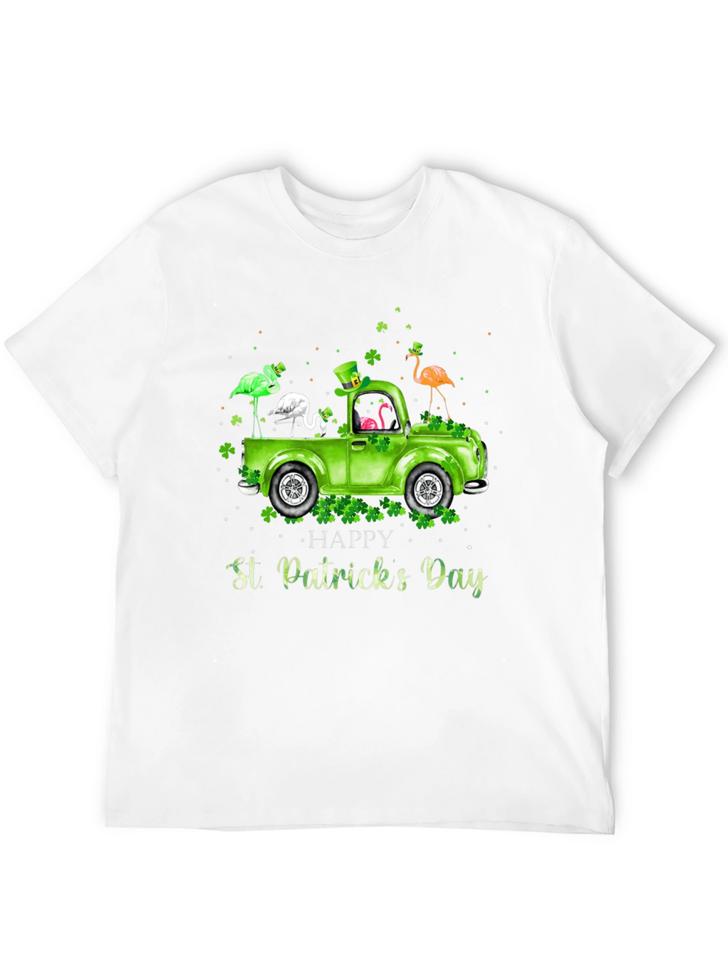 St. Patricks Day Flamingo Truck T-Shirt