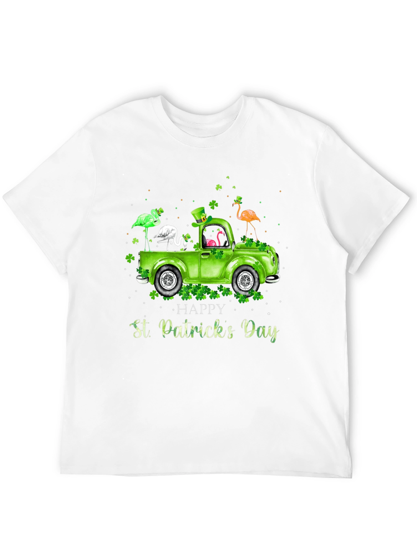 St. Patricks Day Flamingo Truck T-Shirt