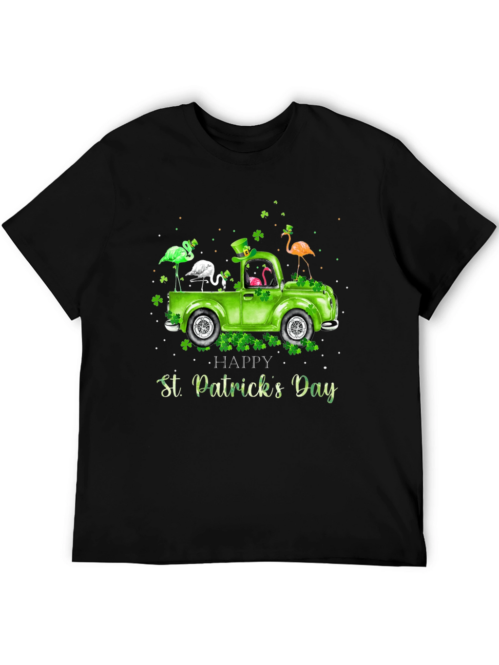 St. Patricks Day Flamingo Truck T-Shirt
