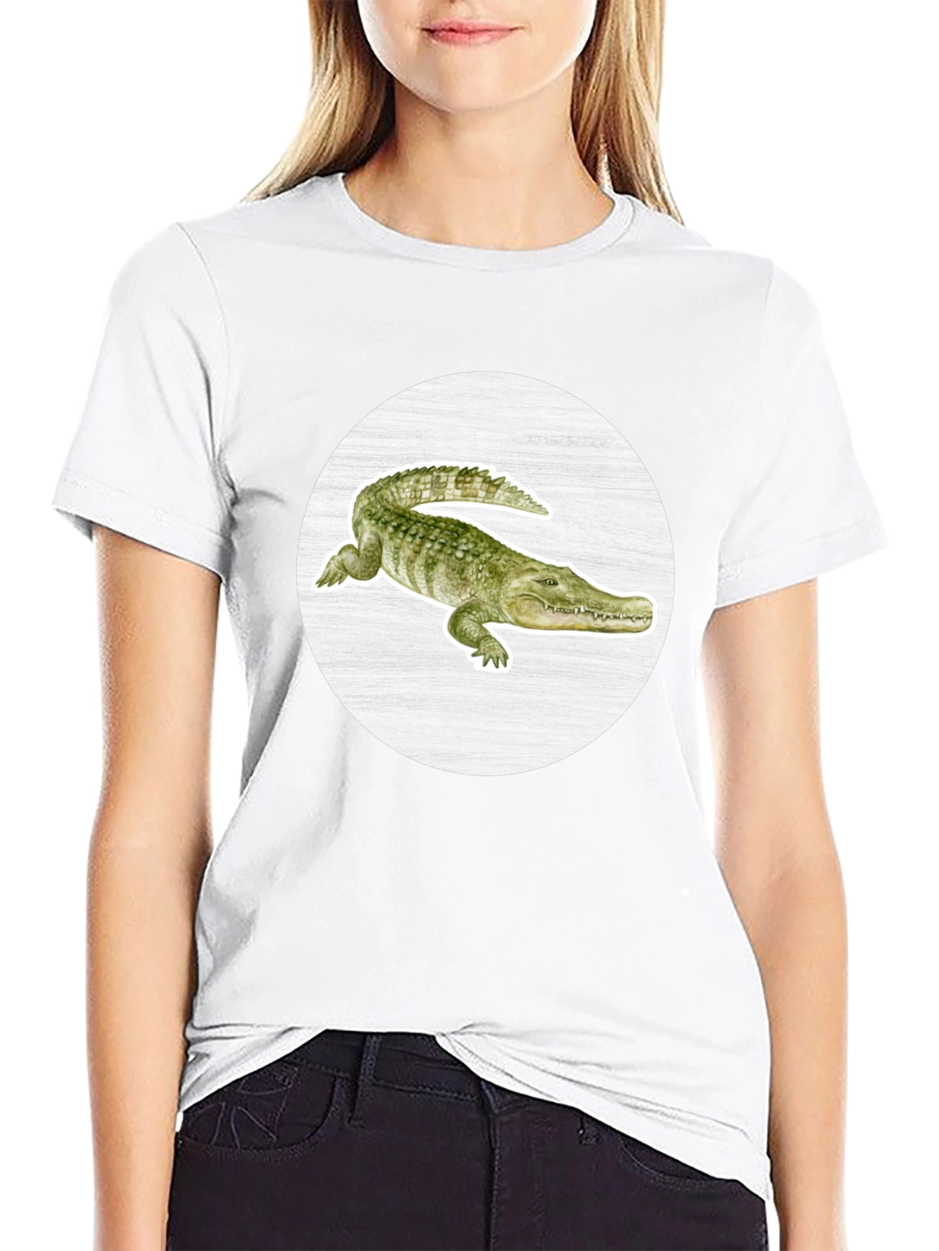 Crocodile Graphic Tee - Unique Animal Print T-Shirt