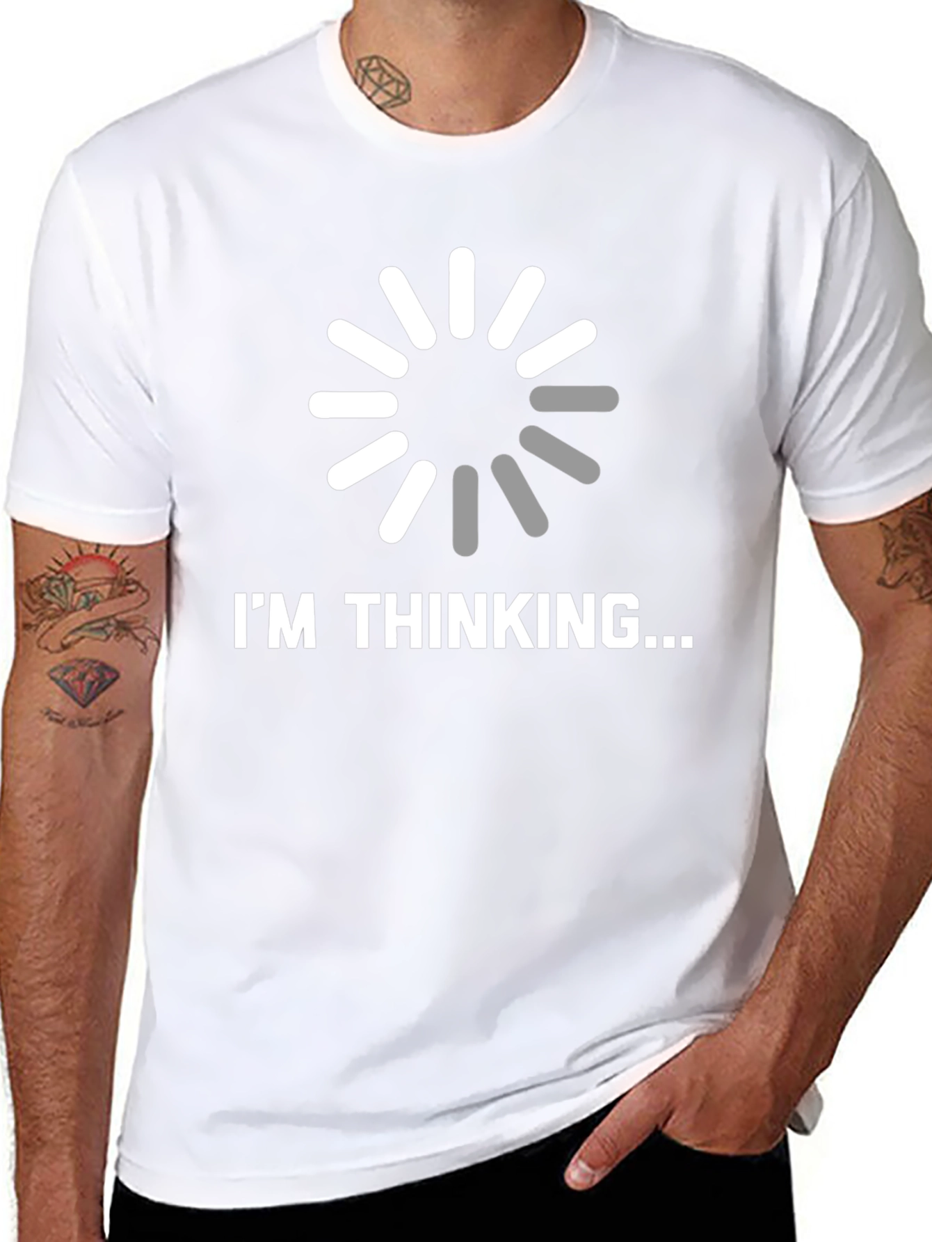 Im Thinking... Funny Graphic Mens Black T-Shirt