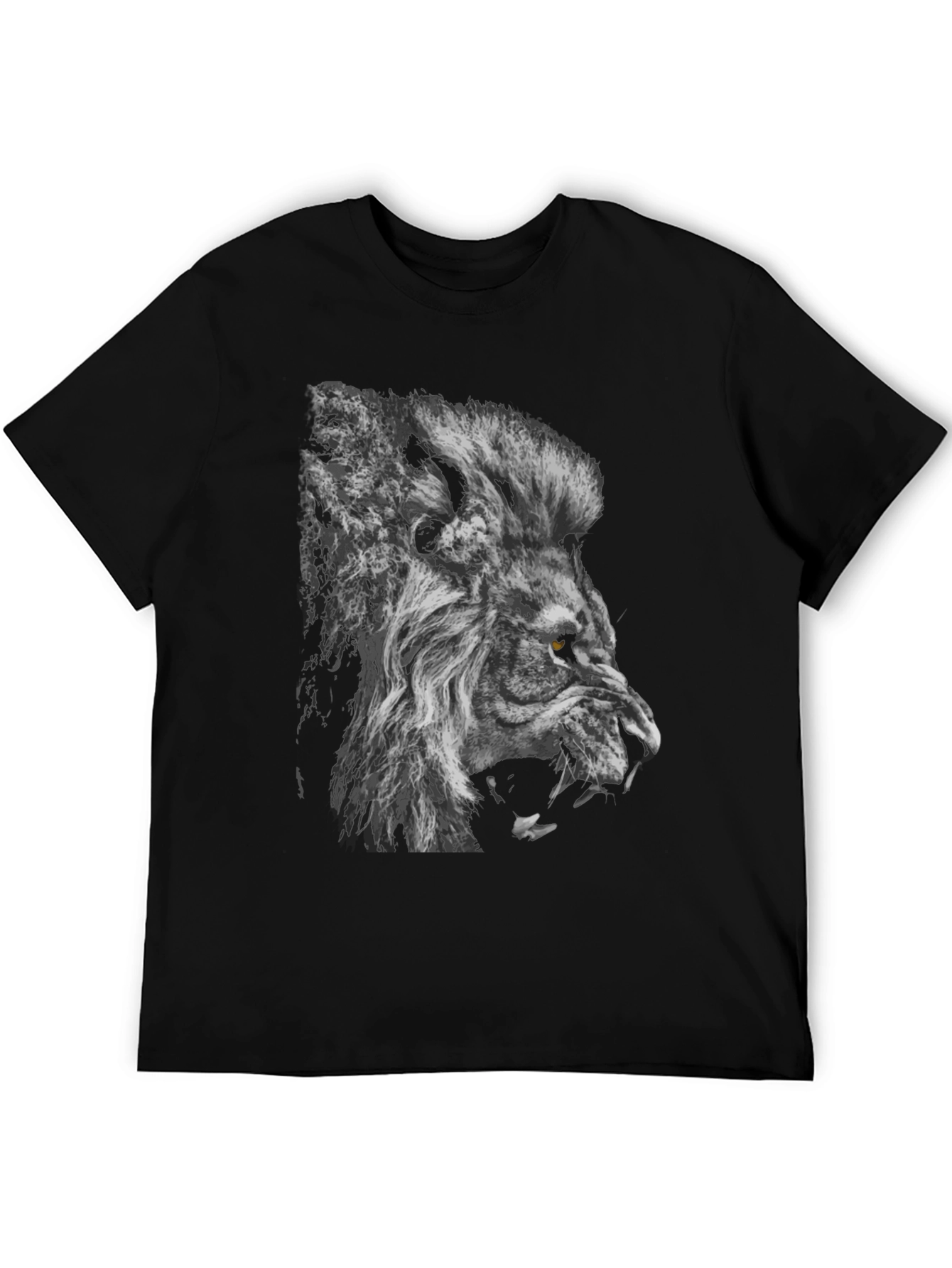 Lion Graphic Black T-Shirt