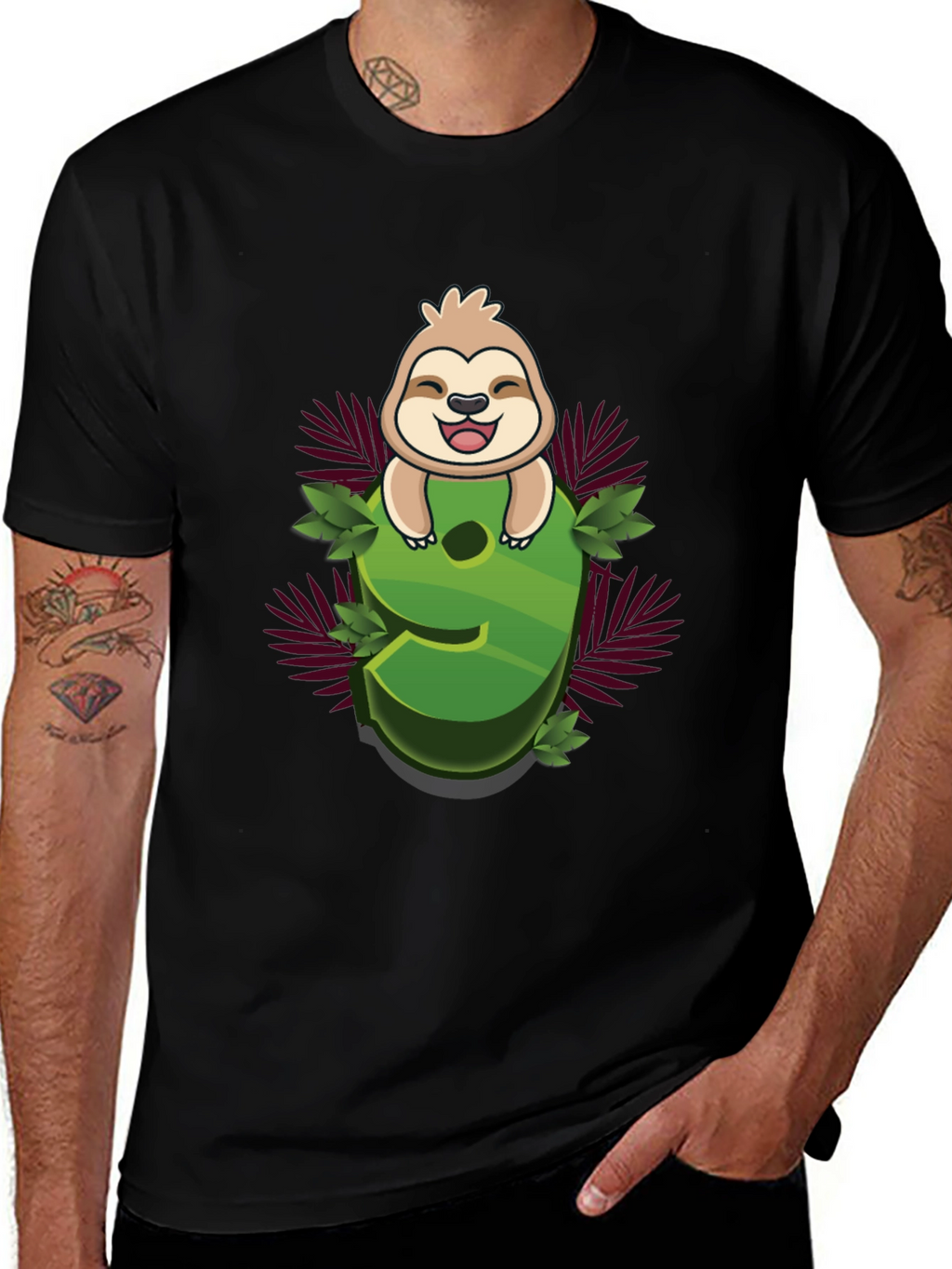 Sloth Number 9 Graphic Tee - Kids Birthday Shirt