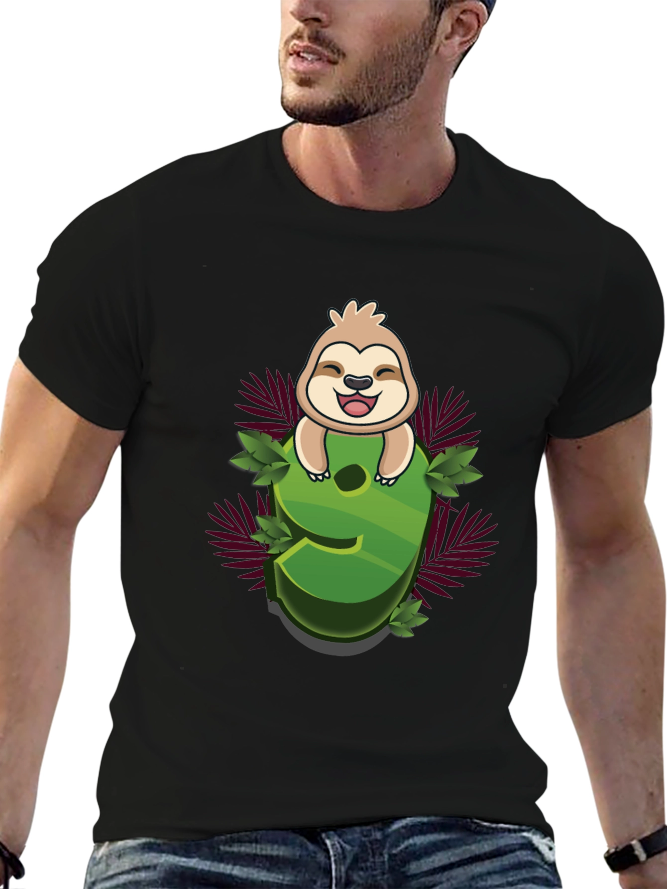 Sloth Number 9 Graphic Tee - Kids Birthday Shirt