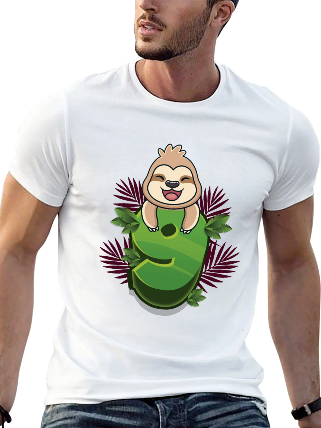 Sloth Number 9 Graphic Tee - Kids Birthday Shirt
