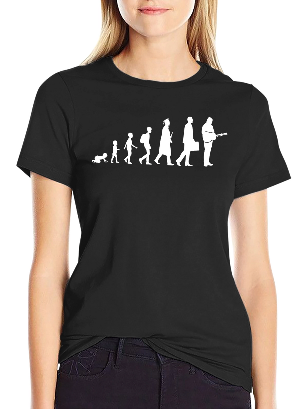 Evolution of Man Guitar T-Shirt