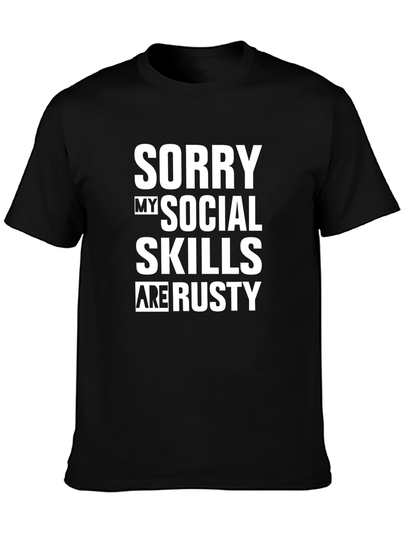 Funny Social Skills Mens Graphic T-Shirt