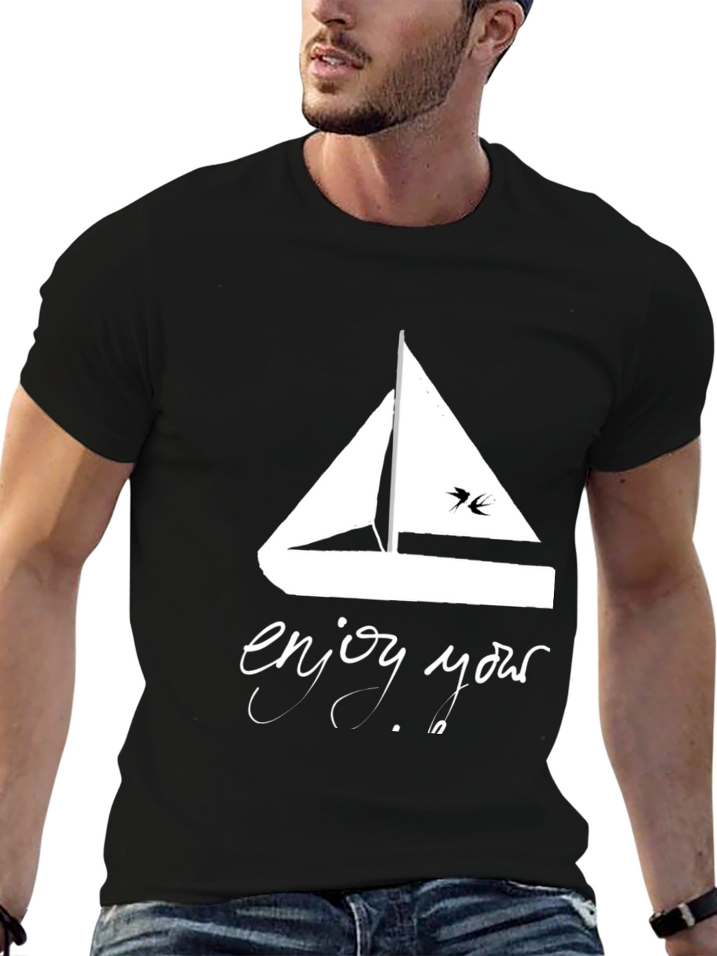Nautical Sailboat Graphic Tee - Enjoy Your Voyage