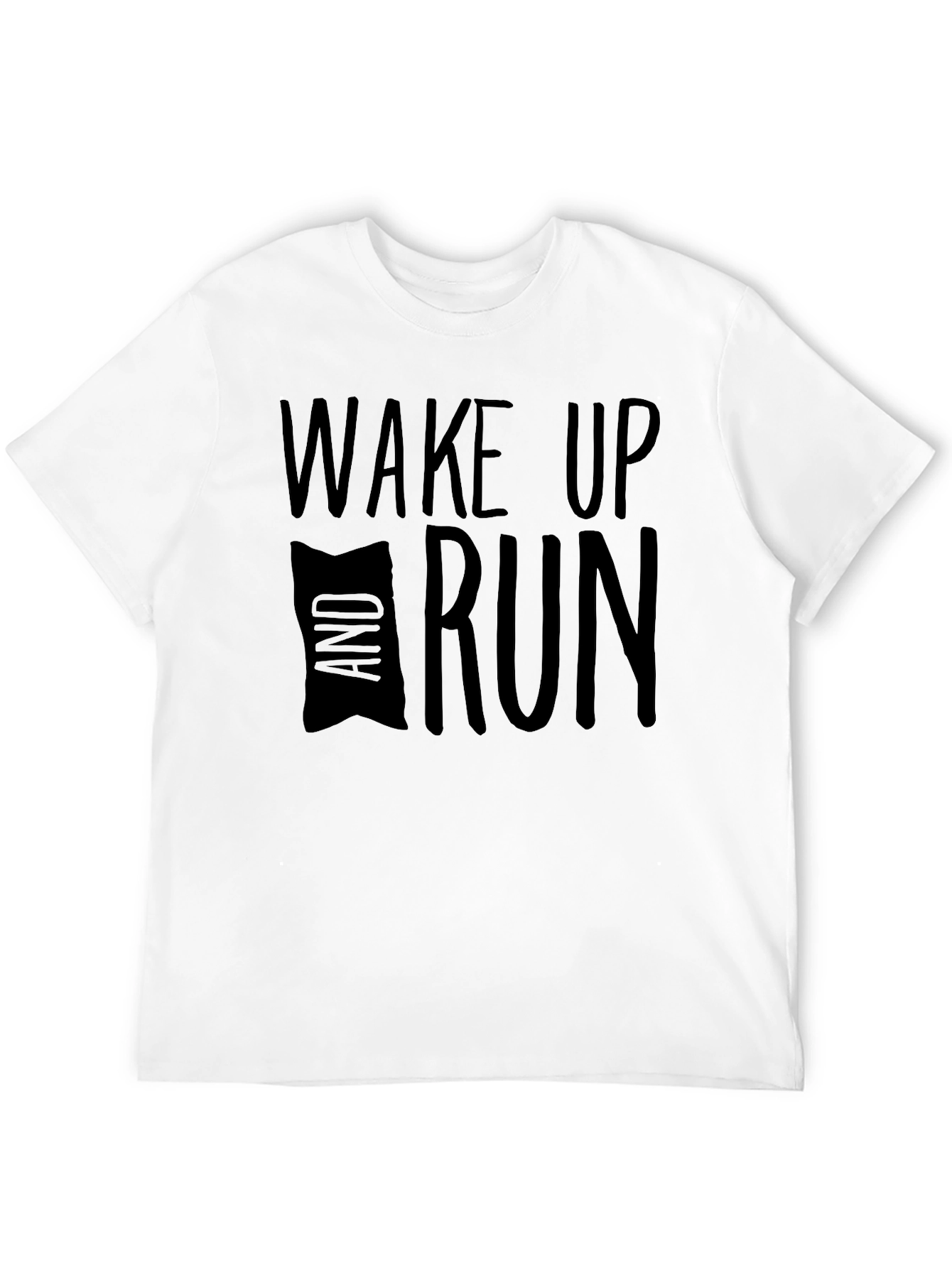 Wake Up and Run Black T-Shirt