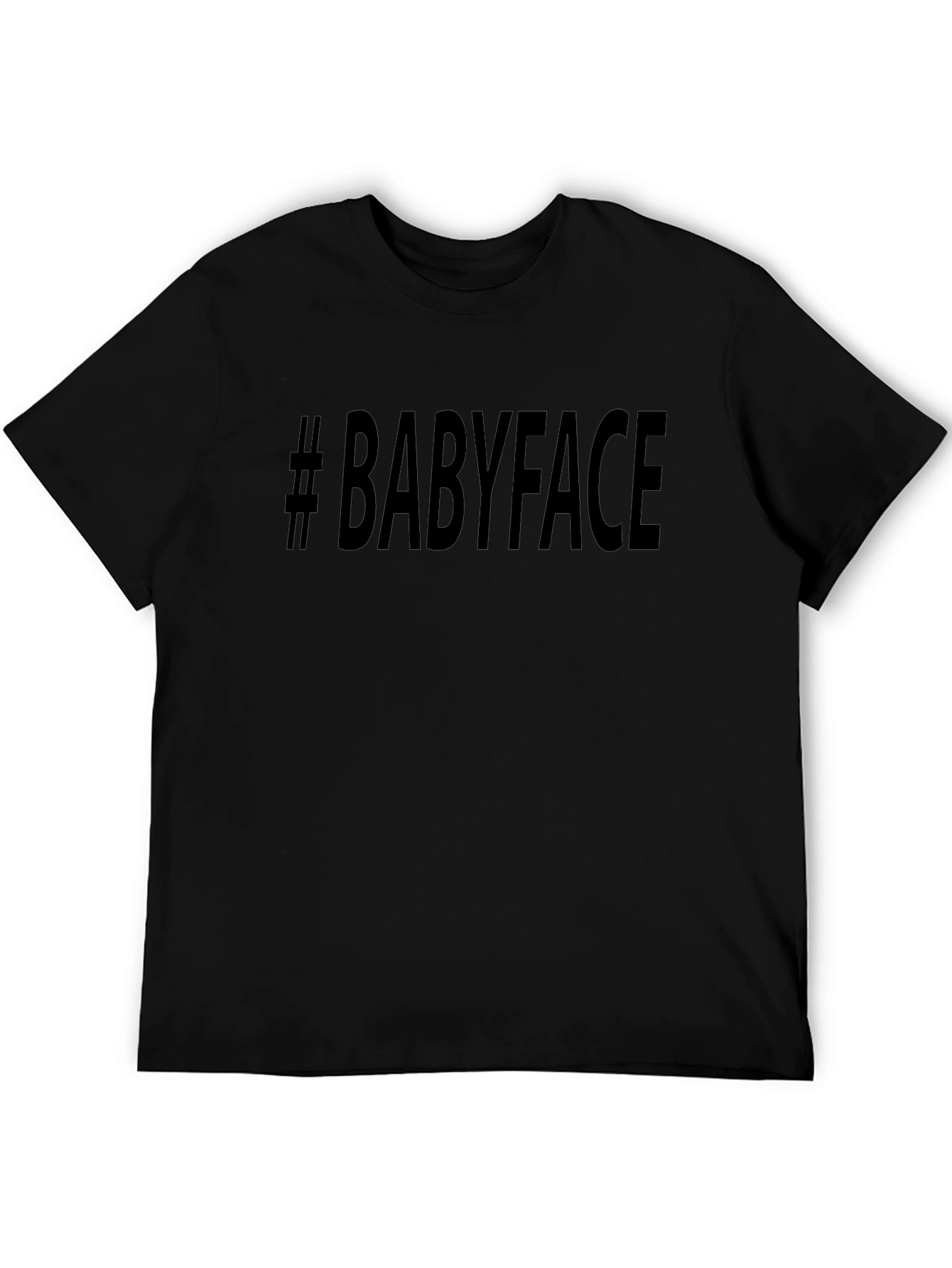 #Babyface Mens Black T-Shirt - Stylish Casual Tee