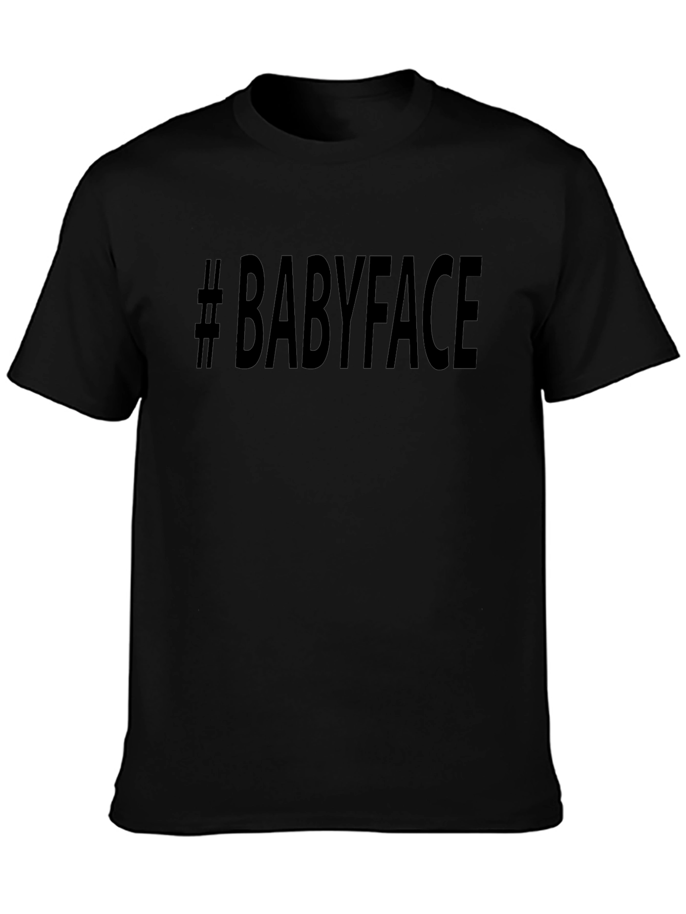 #Babyface Mens Black T-Shirt - Stylish Casual Tee
