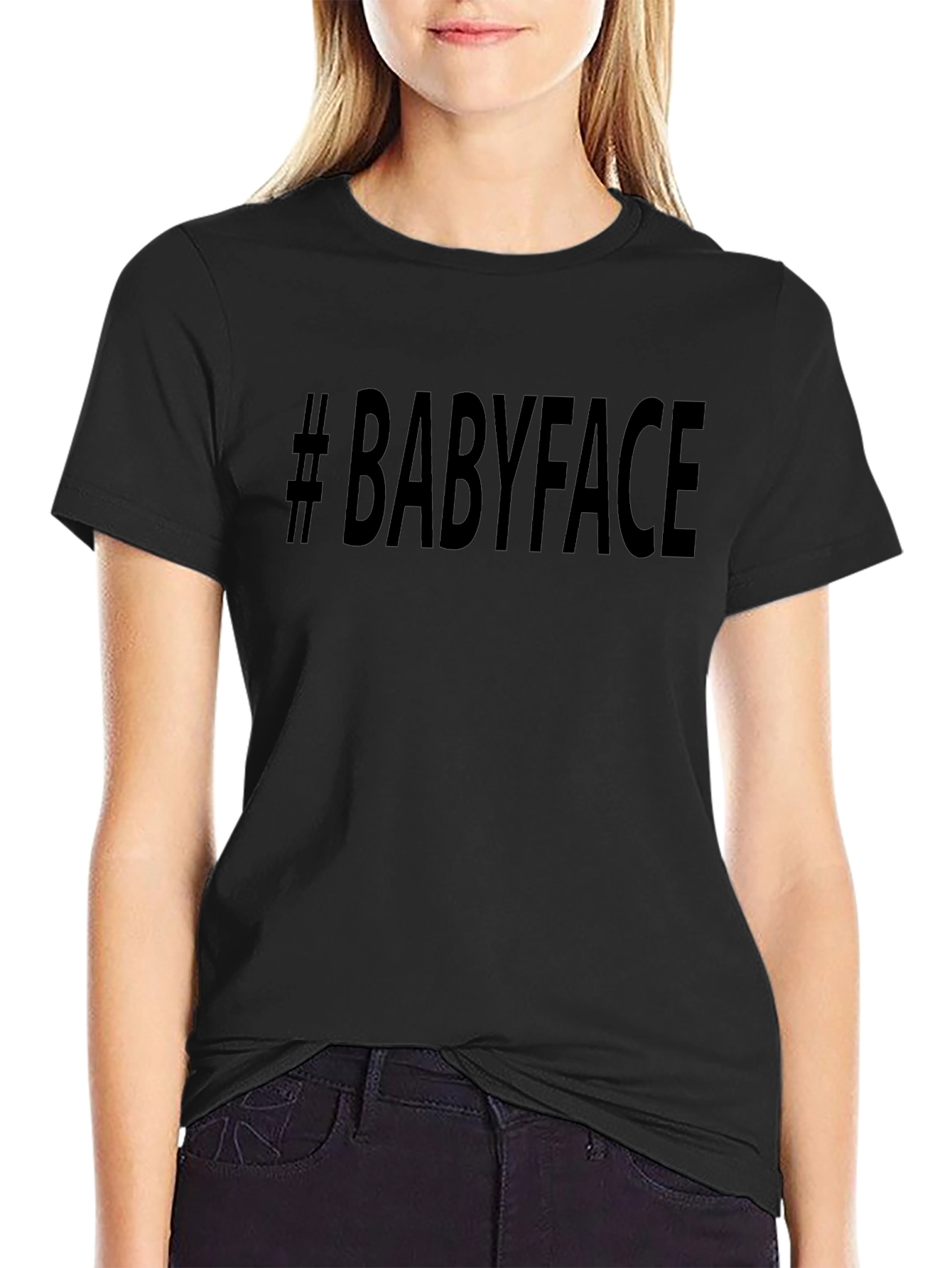 #Babyface Mens Black T-Shirt - Stylish Casual Tee
