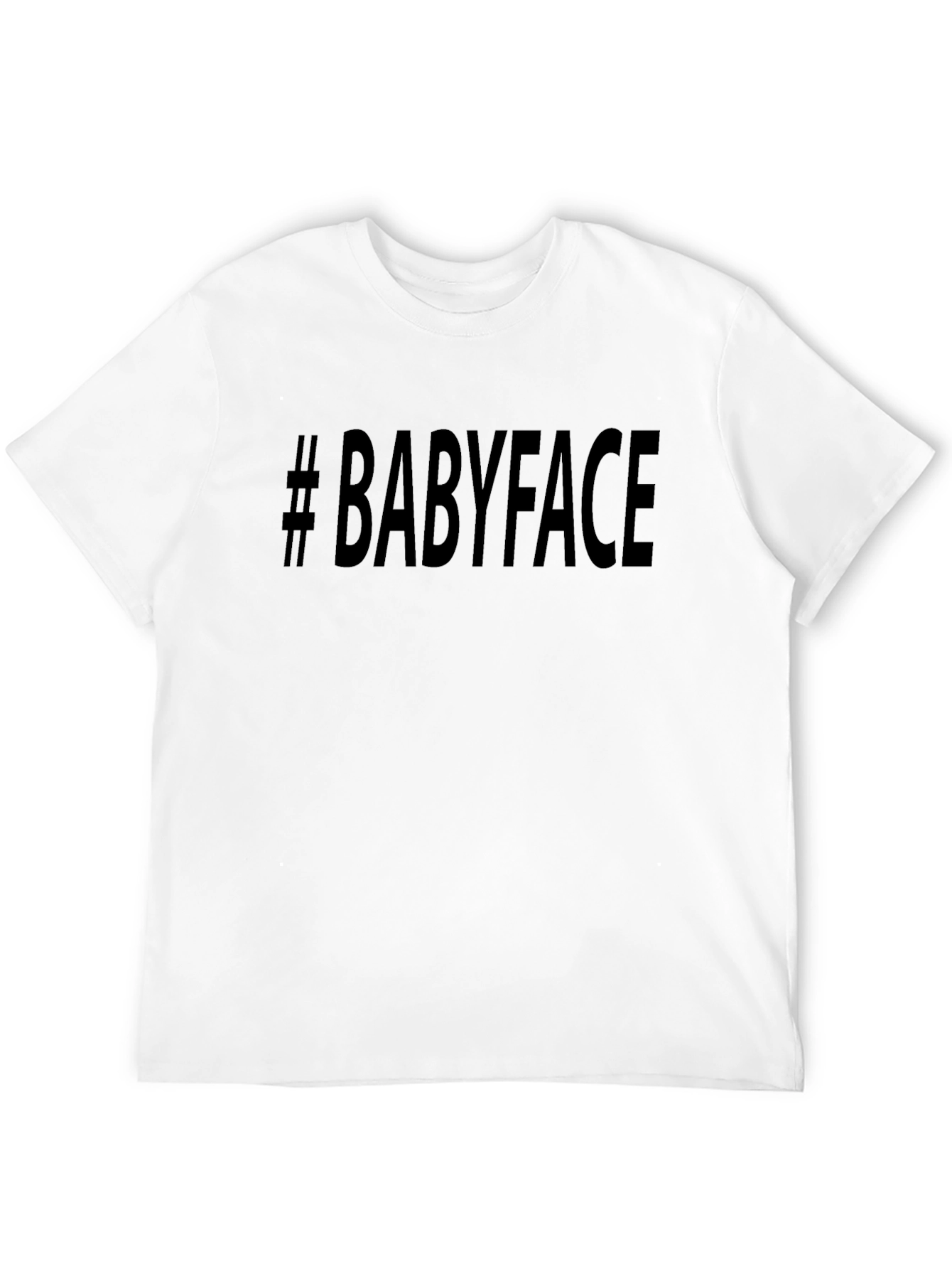 #Babyface Mens Black T-Shirt - Stylish Casual Tee