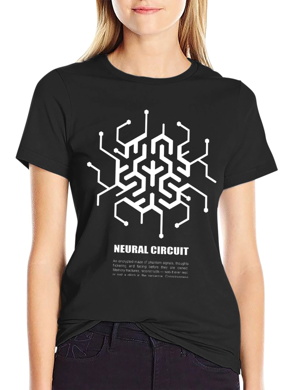 Neural Circuit Graphic T-Shirt - Black