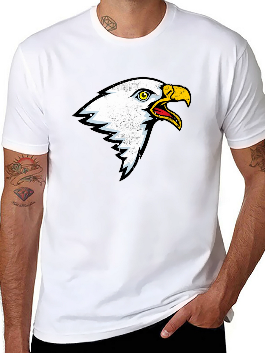 Bold Eagle Graphic T-Shirt - Black
