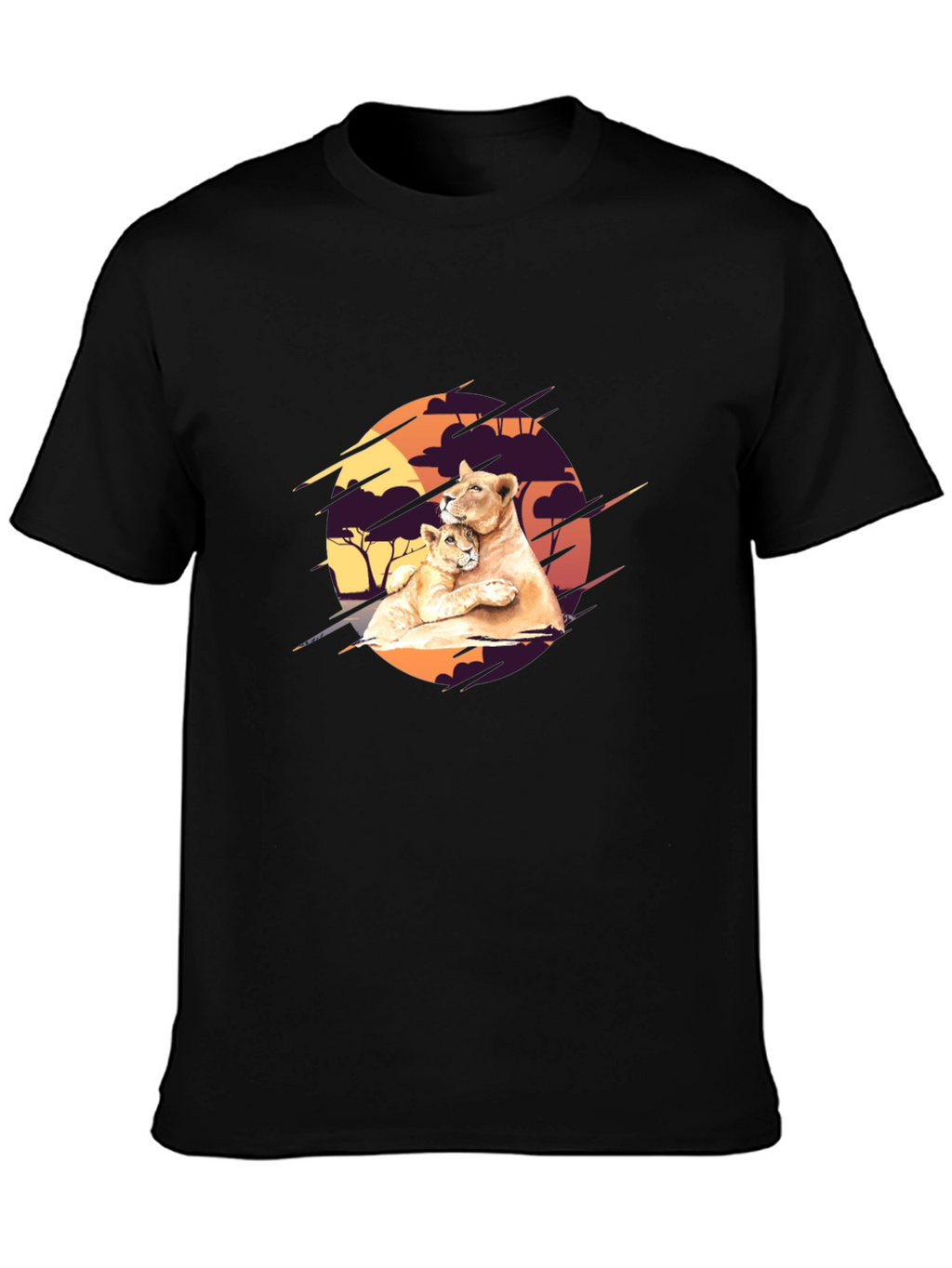 Lioness & Cub Graphic Tee - Black
