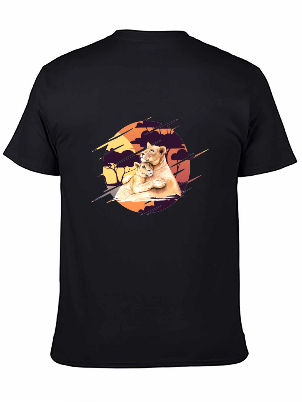 Lioness & Cub Graphic Tee - Black