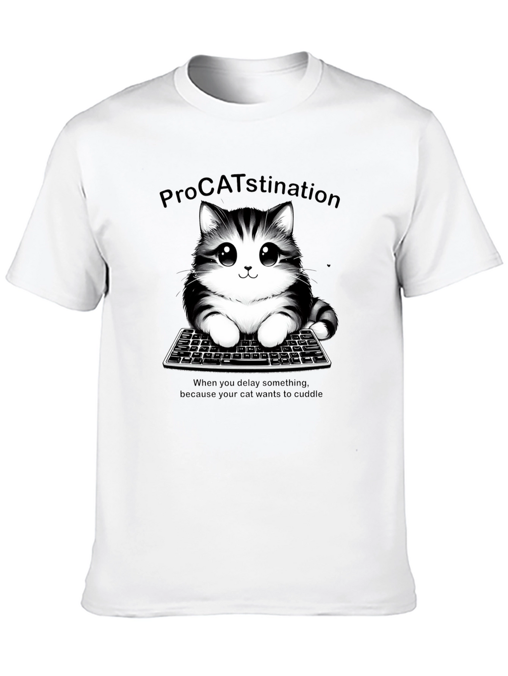 ProCATstination Cute Cat T-Shirt