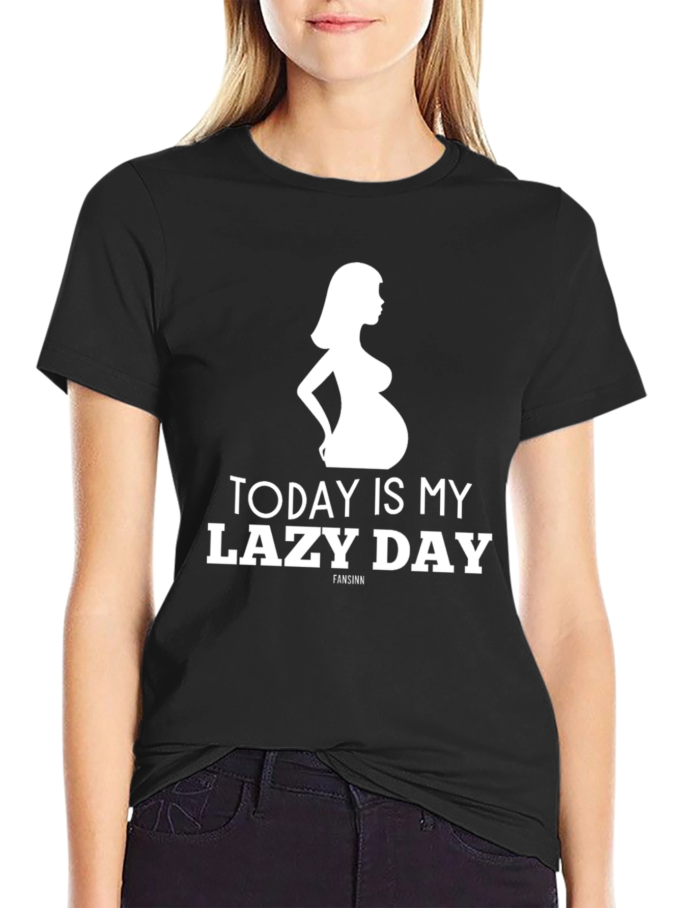 Funny Pregnancy T-Shirt - Today Is My Lazy Day