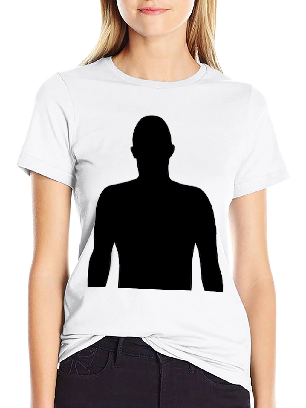 Black Silhouette Graphic Tee - Mens Casual T-Shirt