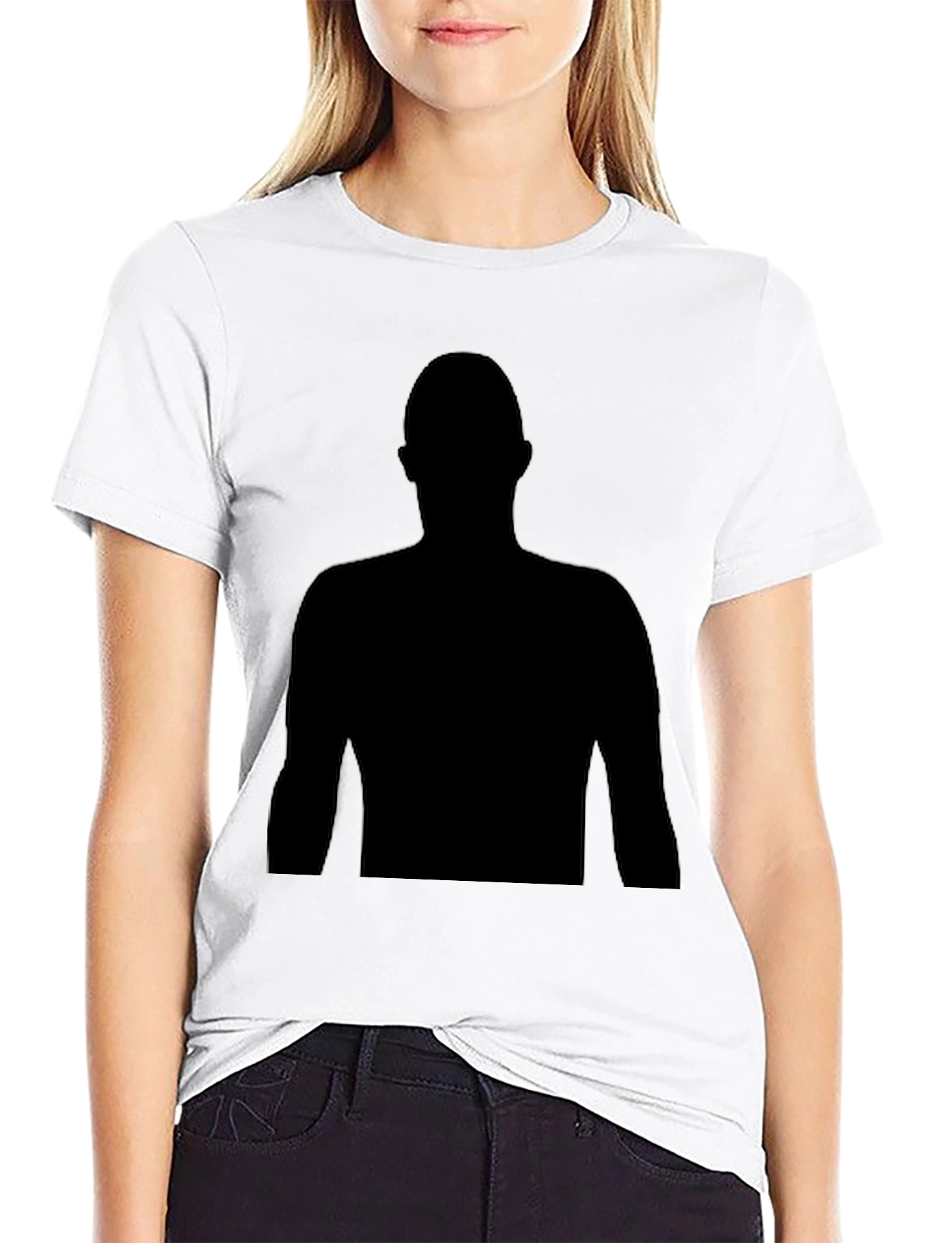 Black Silhouette Graphic Tee - Mens Casual T-Shirt