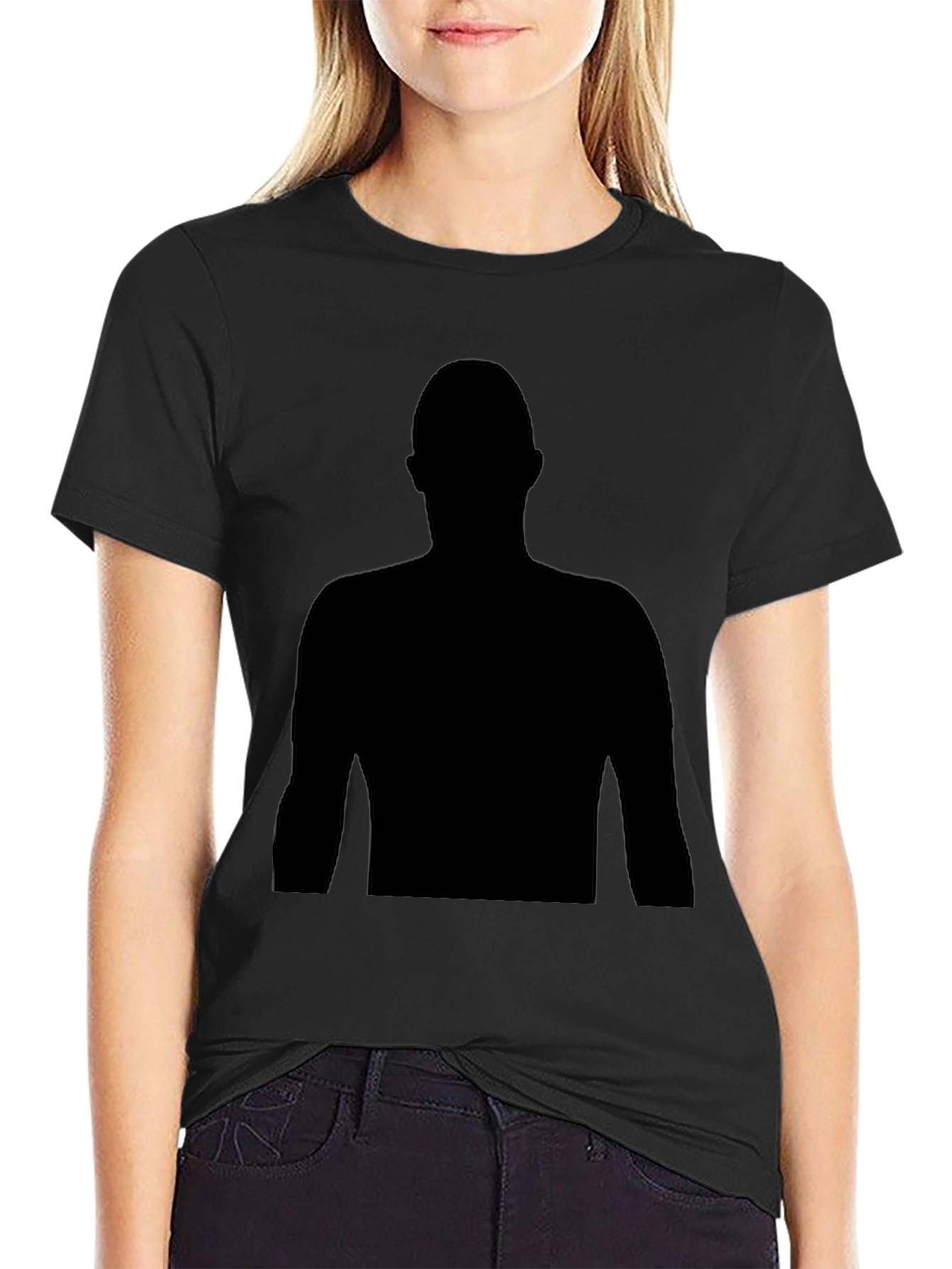 Black Silhouette Graphic Tee - Mens Casual T-Shirt