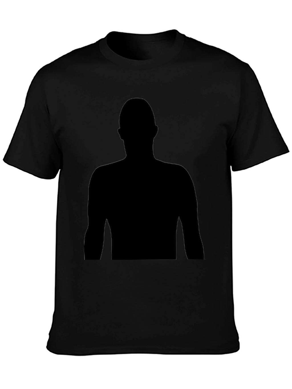 Black Silhouette Graphic Tee - Mens Casual T-Shirt