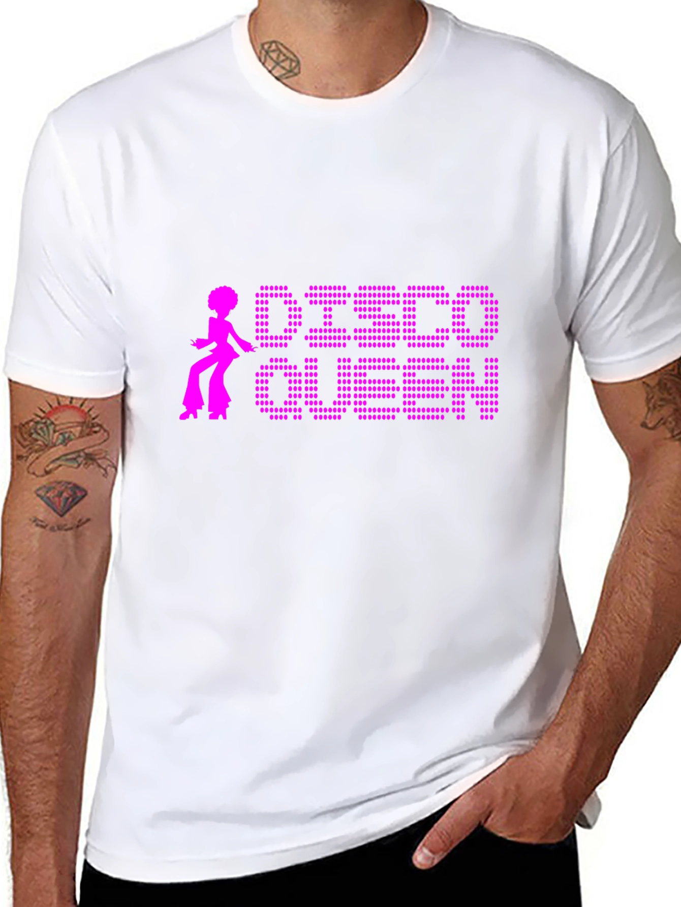 Disco Queen Black T-Shirt Retro Style