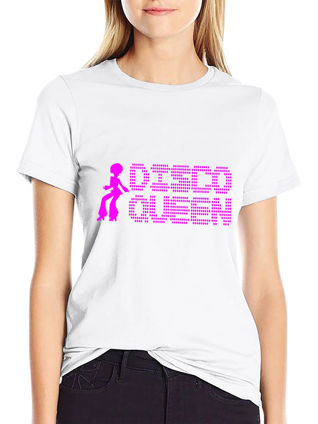 Disco Queen Black T-Shirt Retro Style