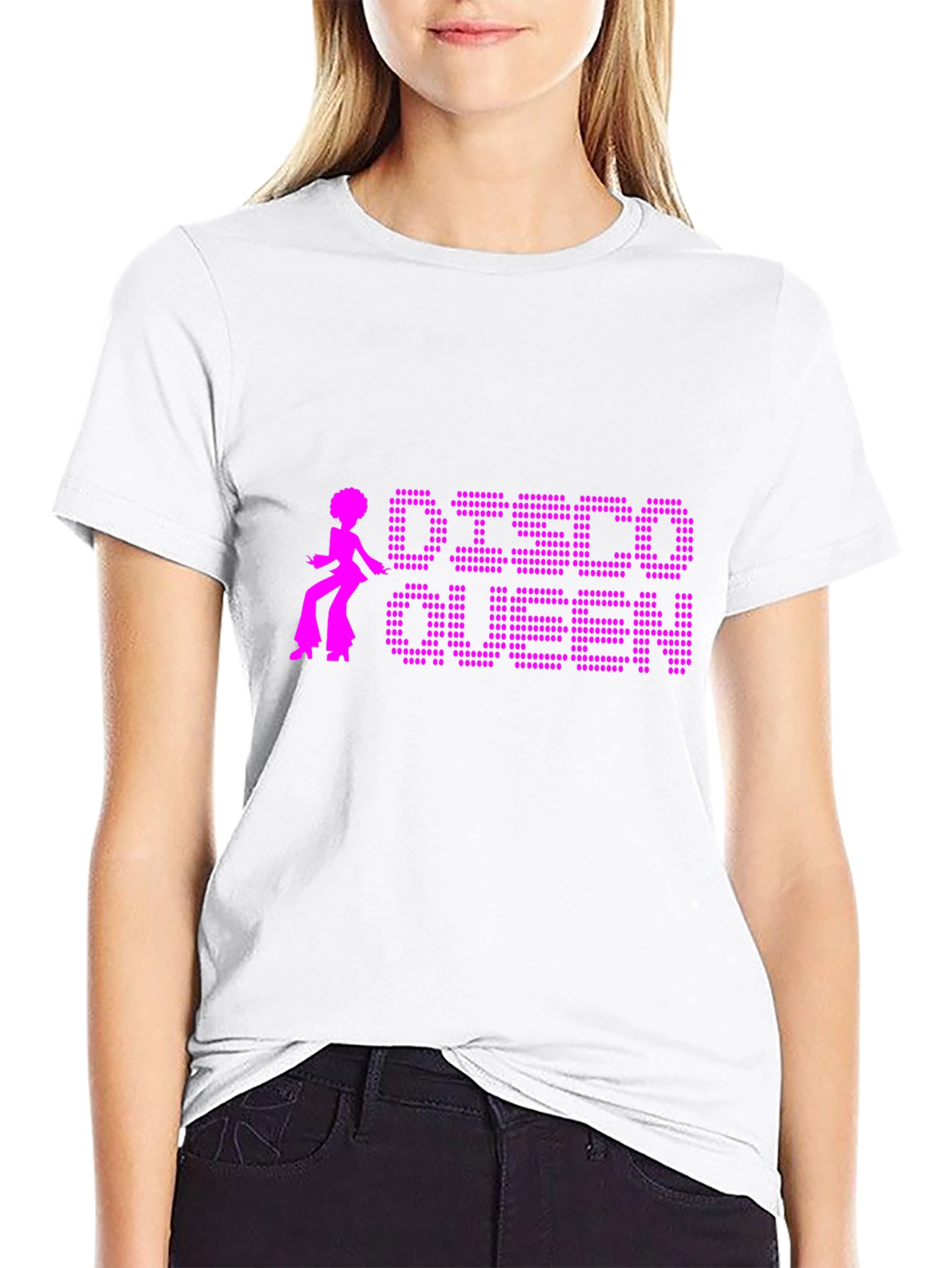 Disco Queen Black T-Shirt Retro Style