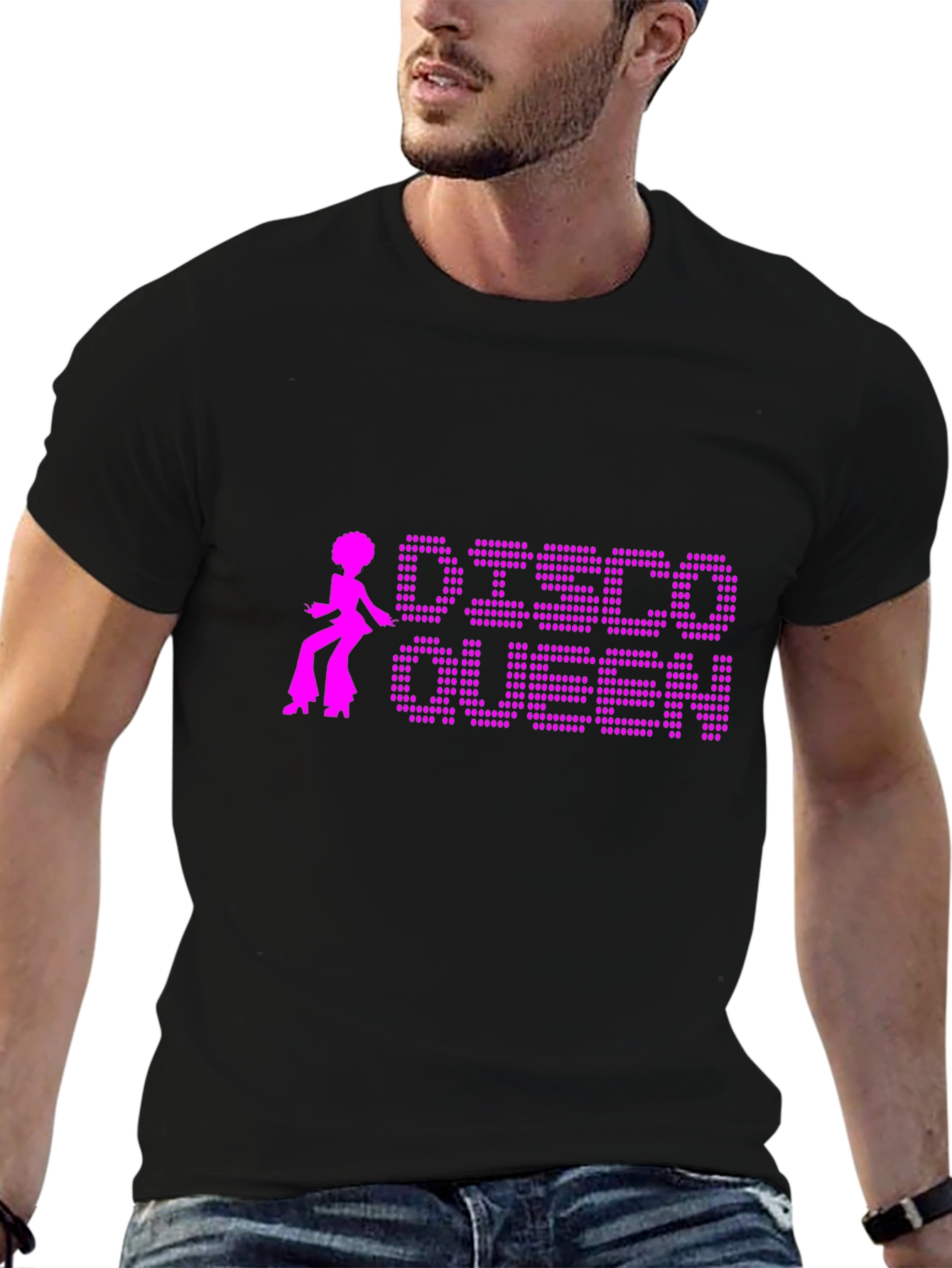 Disco Queen Black T-Shirt Retro Style