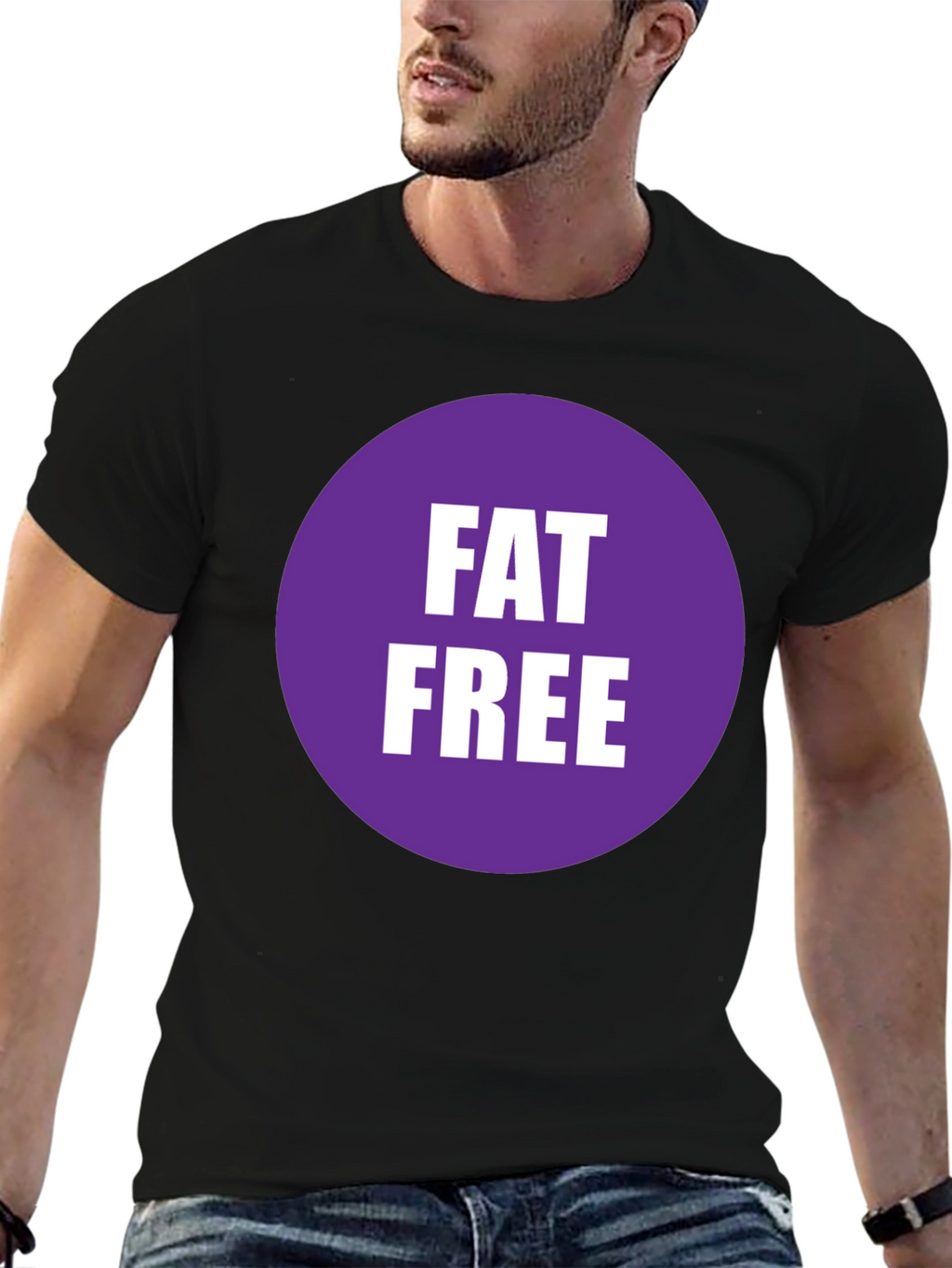 Fat Free T-Shirt - Black Crew Neck Tee
