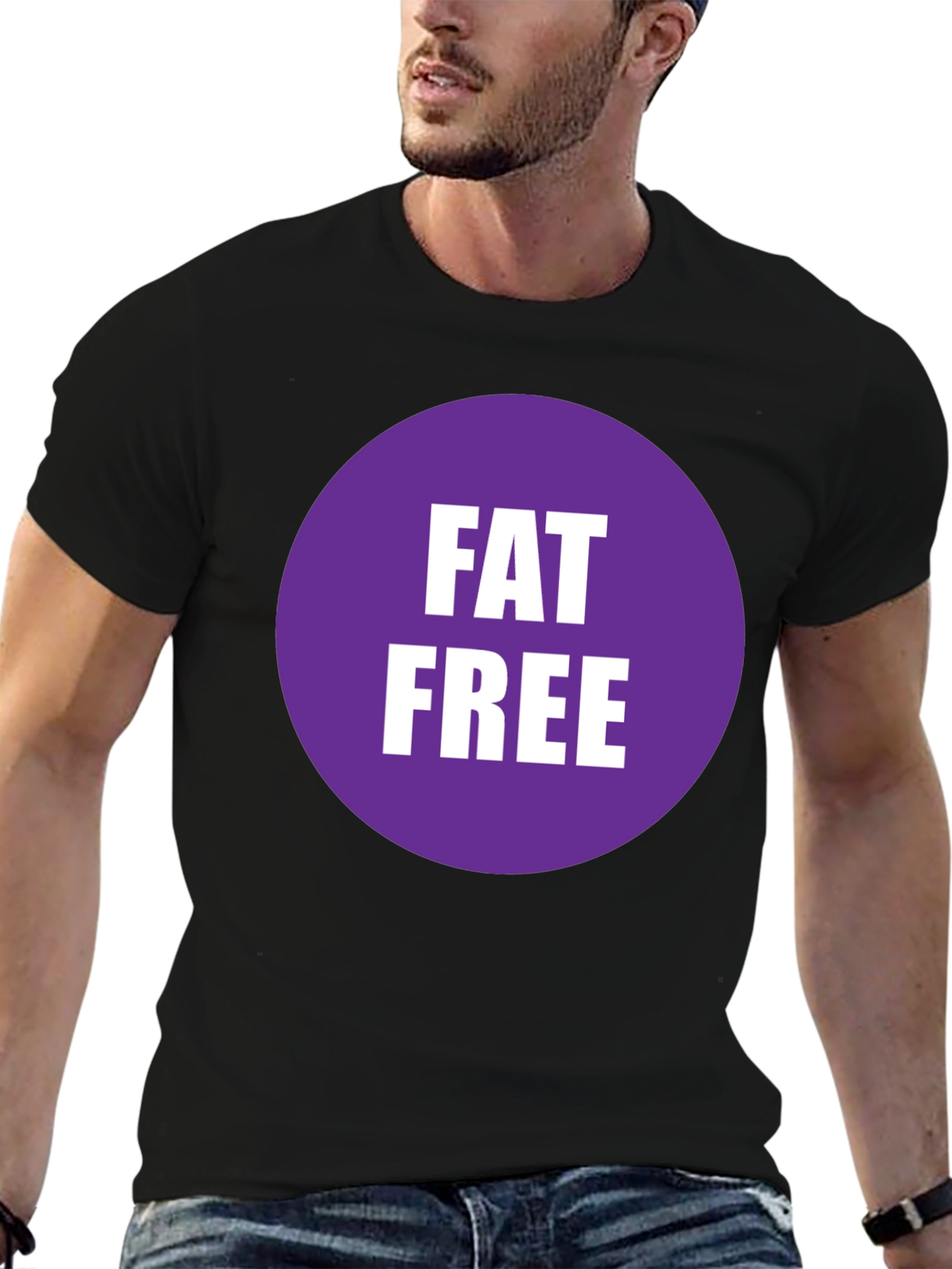 Fat Free T-Shirt - Black Crew Neck Tee