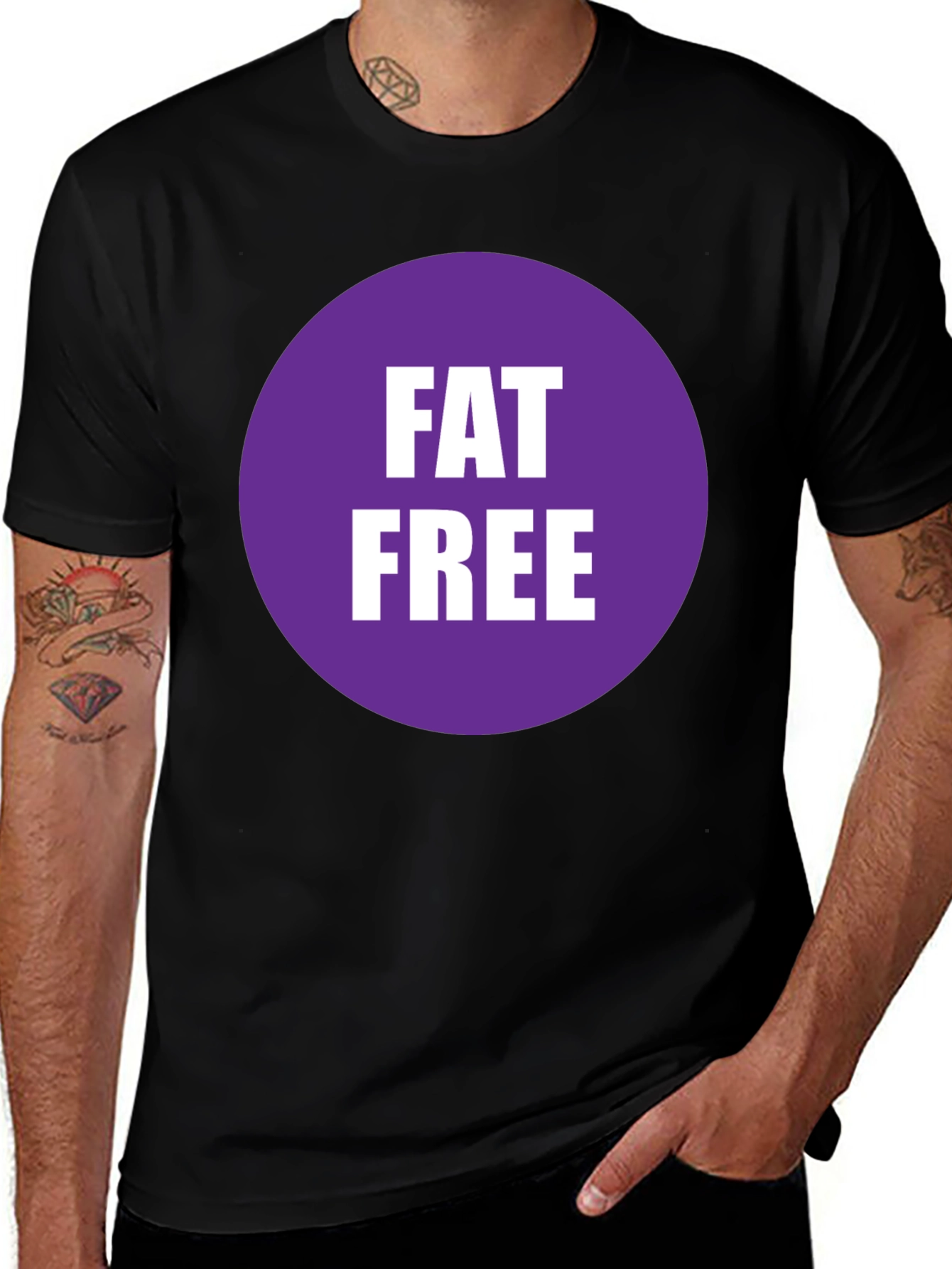 Fat Free T-Shirt - Black Crew Neck Tee