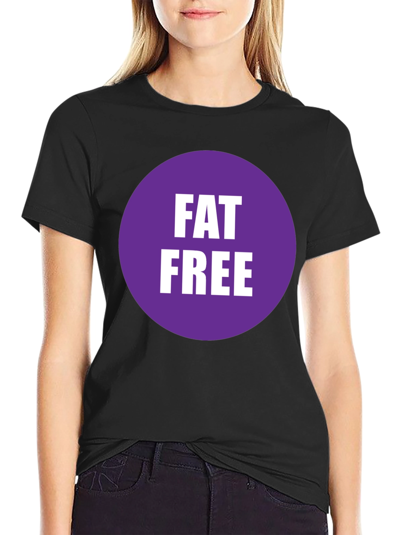 Fat Free T-Shirt - Black Crew Neck Tee